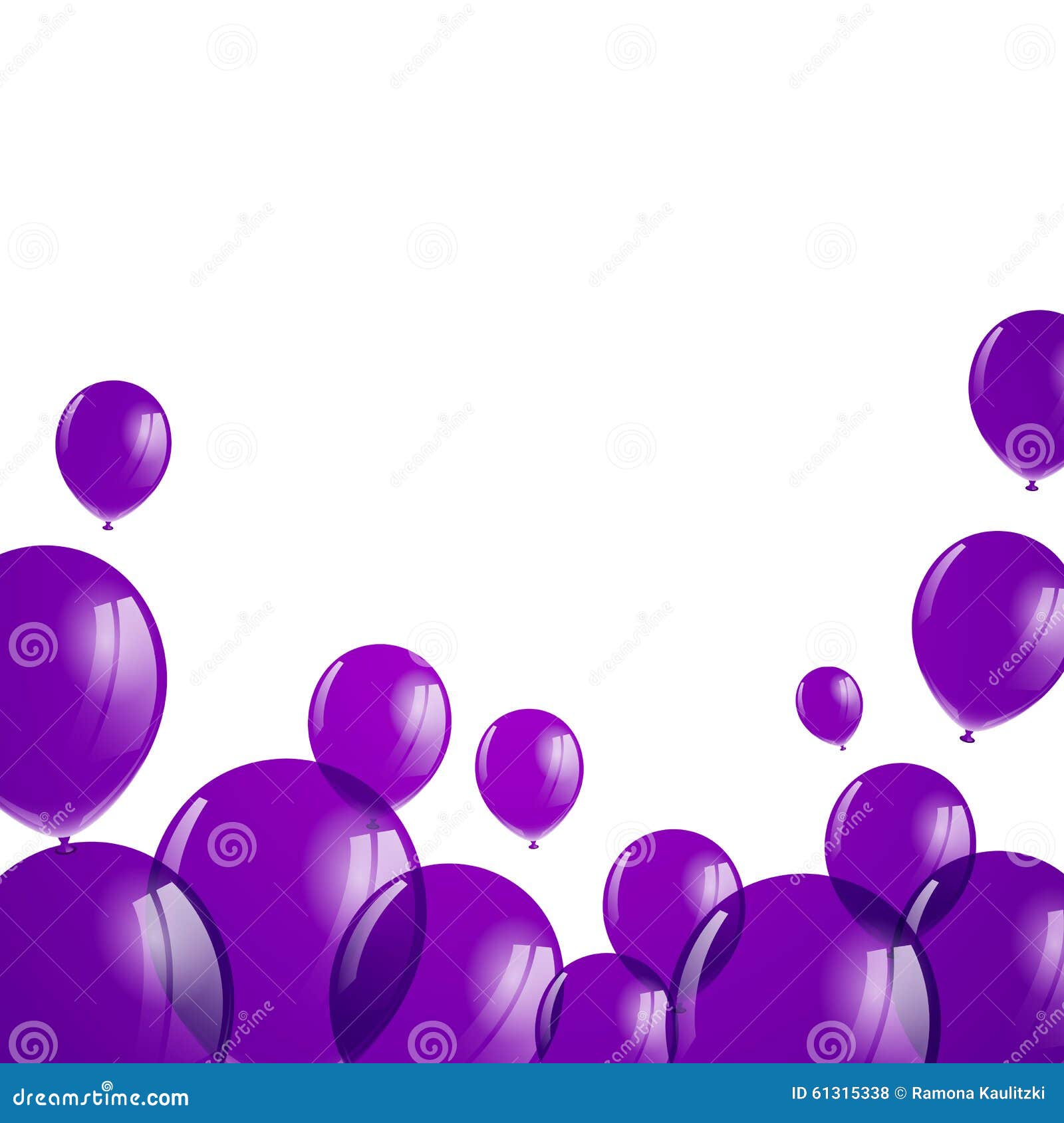 Purple Balloons stock illustration. Illustration of composition 61315338