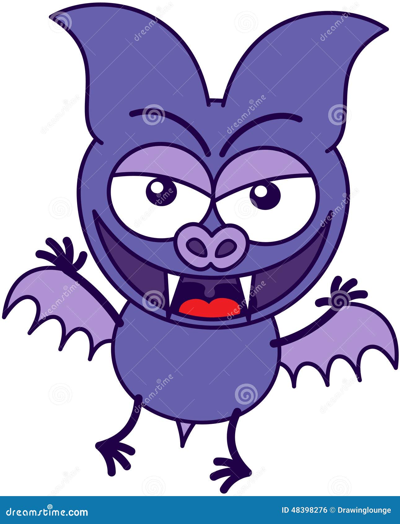 purple bat in mischievous mood