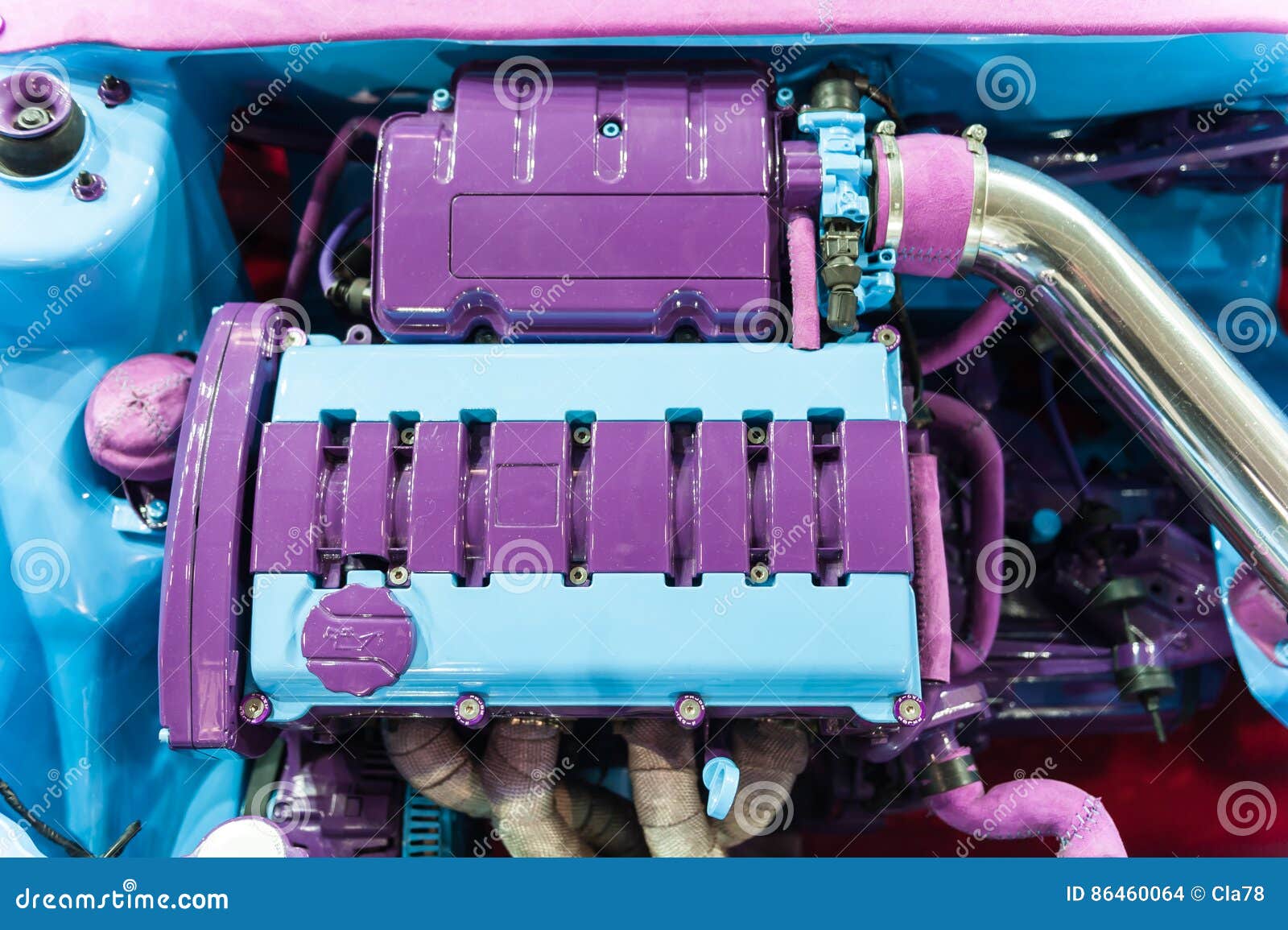 Purple and blue engine stock photo. Image of mechanical 86460064