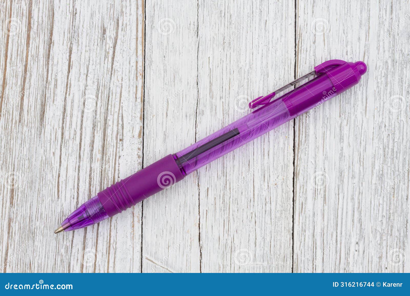 purple business ballpoint pen