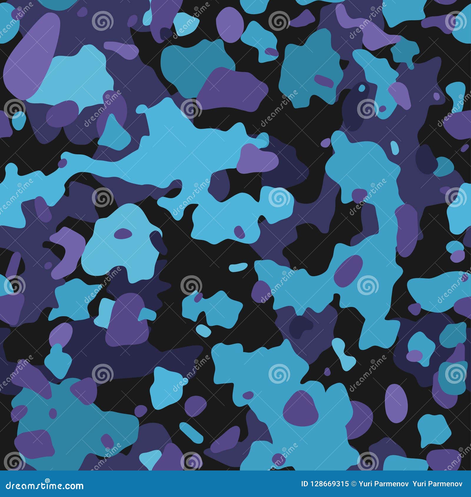 Full Seamless Army Camouflage Pattern Vector Soft Blue Military Camo Skin  For Decor And Textile Army Masking Design For Hunting Textile Fabric  Printing And Wallpaper Royalty Free SVG Cliparts Vectors And Stock