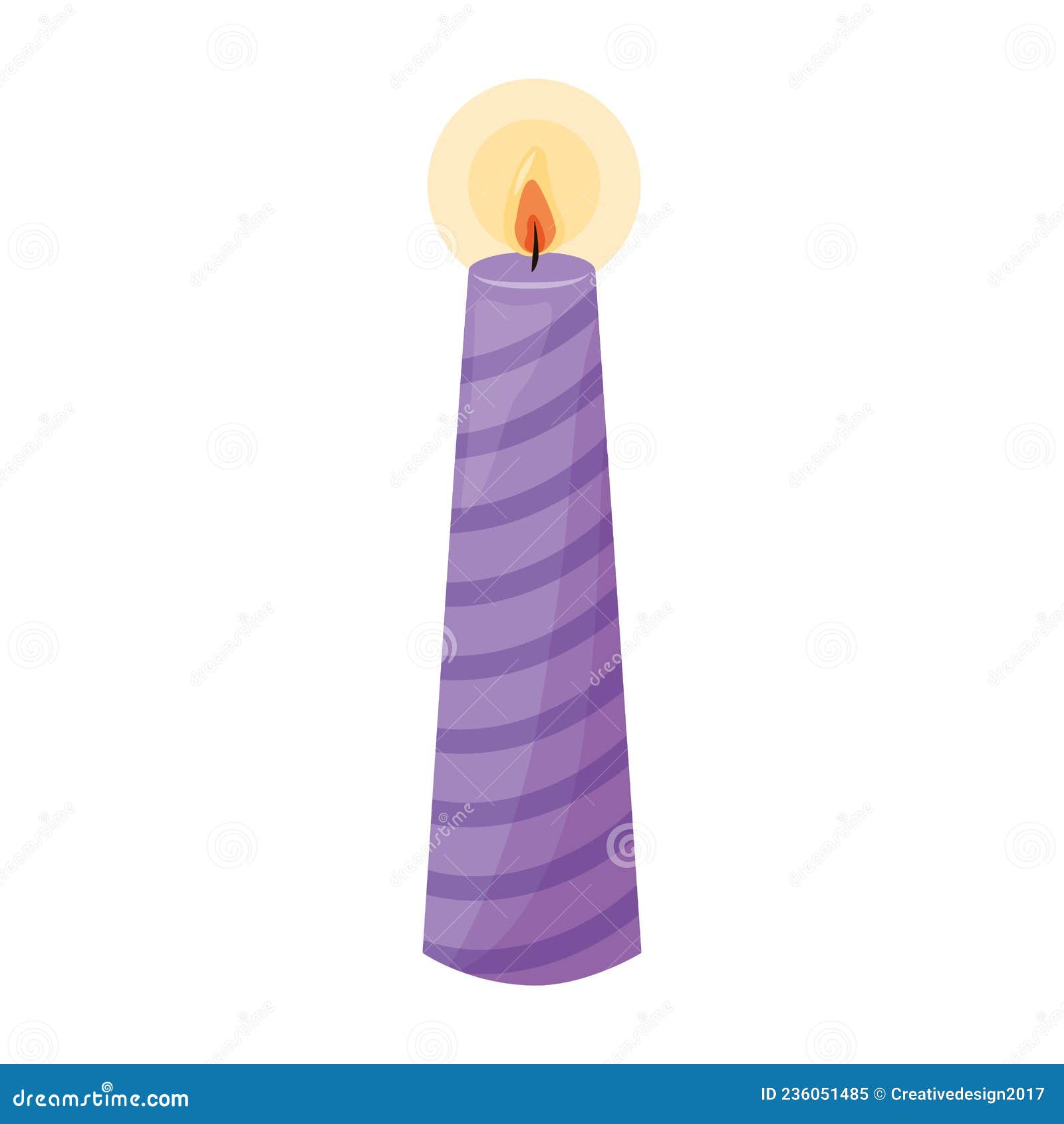 Purple candle vector stock vector. Illustration of four - 236051485