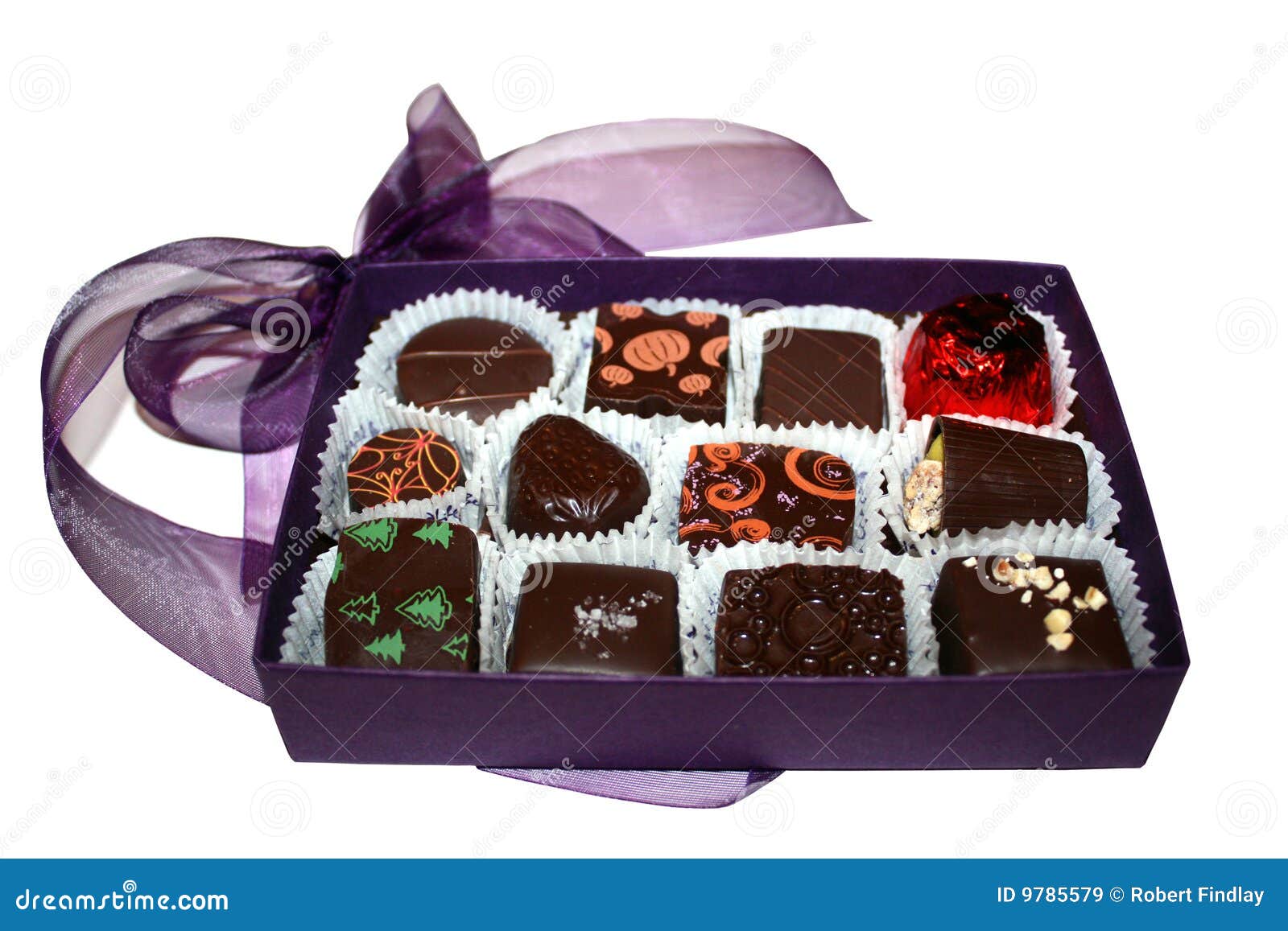 Purple Chocolate Box stock image. Image of wrap, candy 9785579