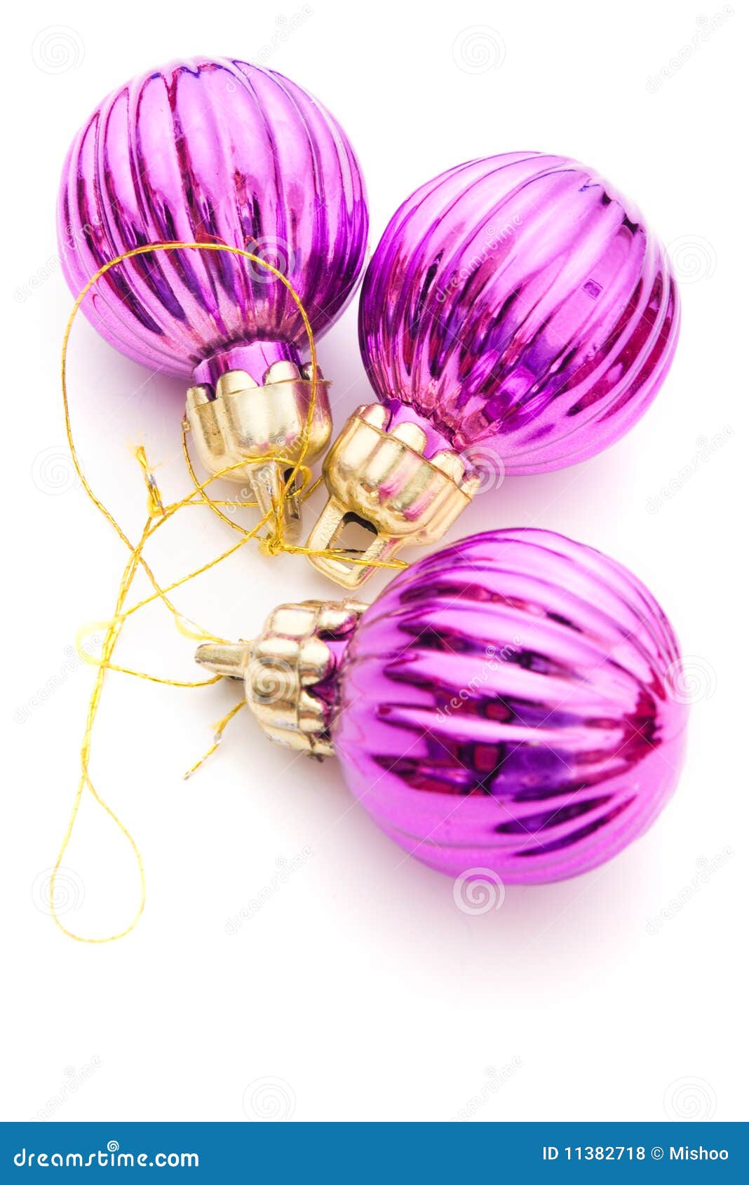 Purple Christmas balls stock photo. Image of ornament 11382718