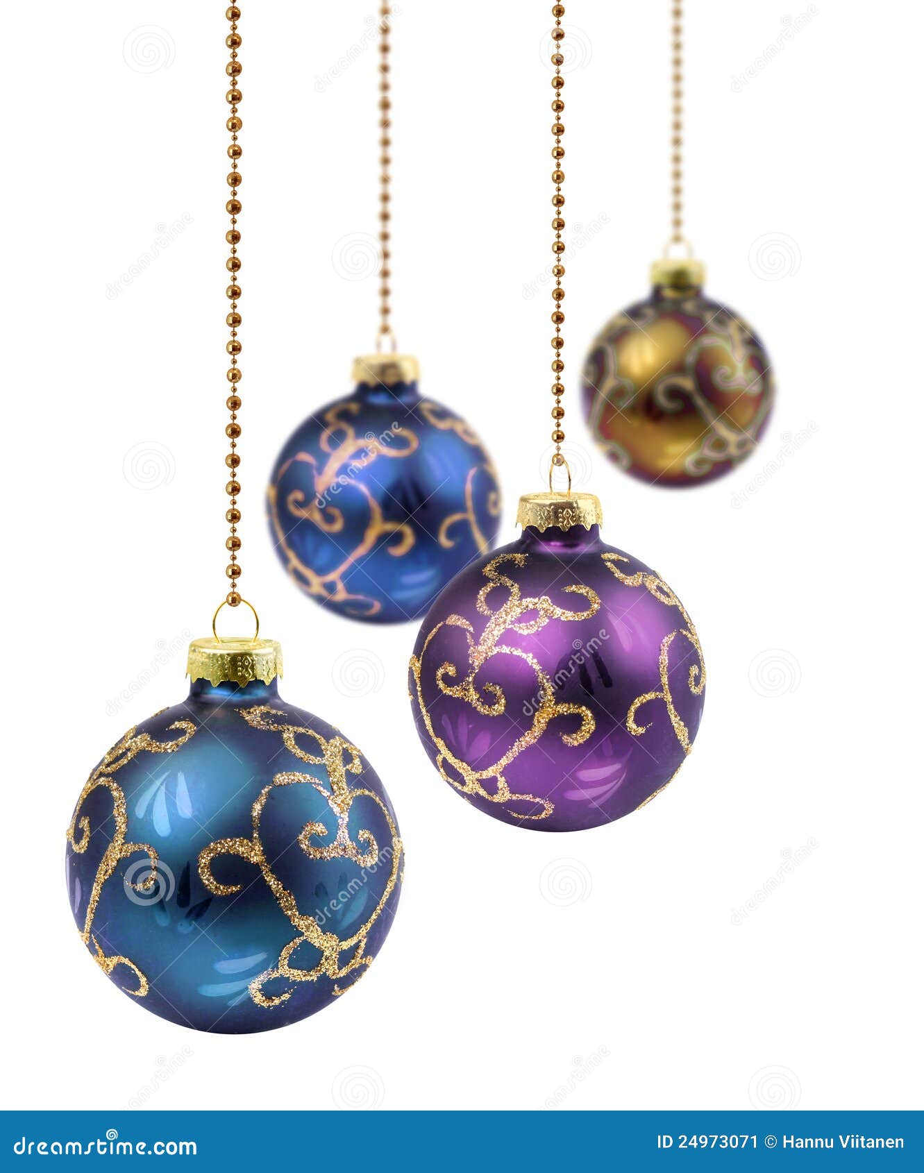 Purple Christmas balls stock image. Image of decorate 24973071