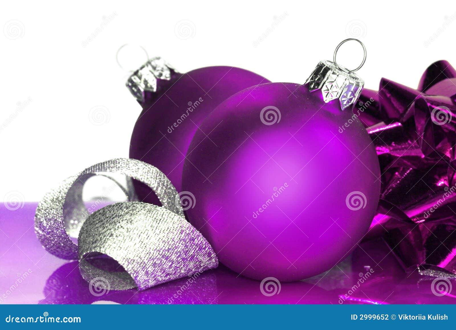 Purple Christmas balls stock photo. Image of crystal, celebrating 2999652