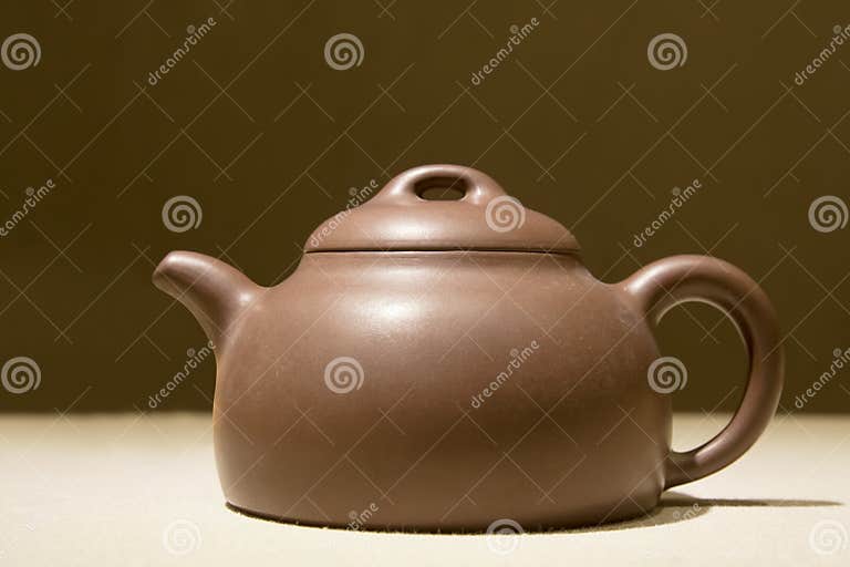 Purple clay teapot stock image. Image of teapot, china 19450549