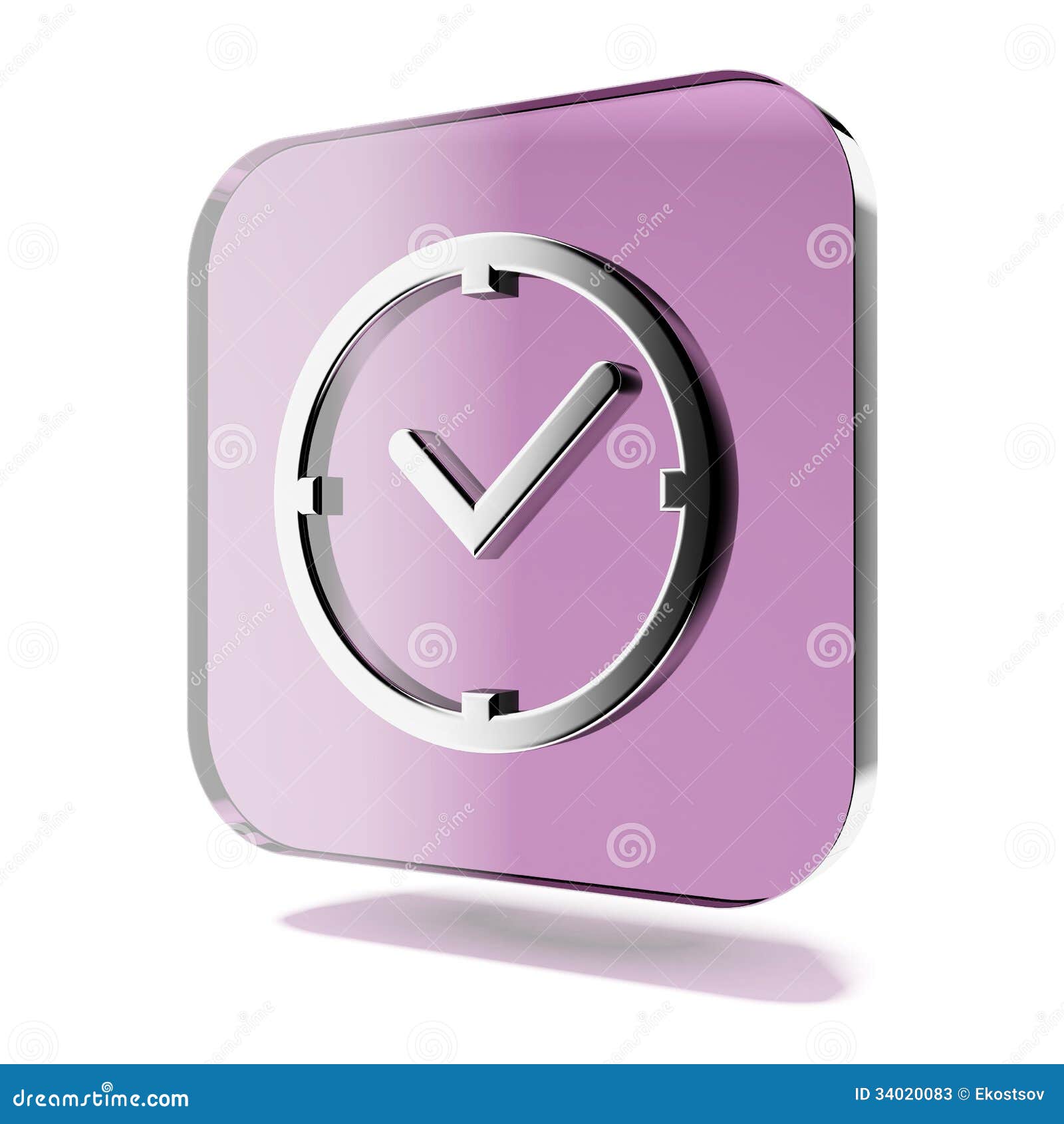 Purple clock icon stock illustration. Illustration of clock 34020083