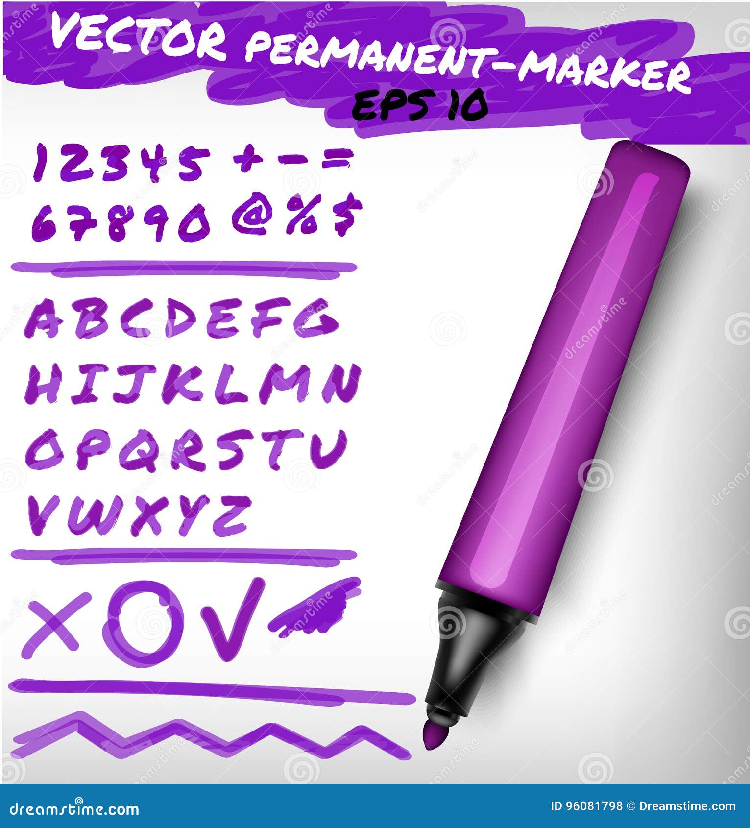 Purple best sale permanent marker
