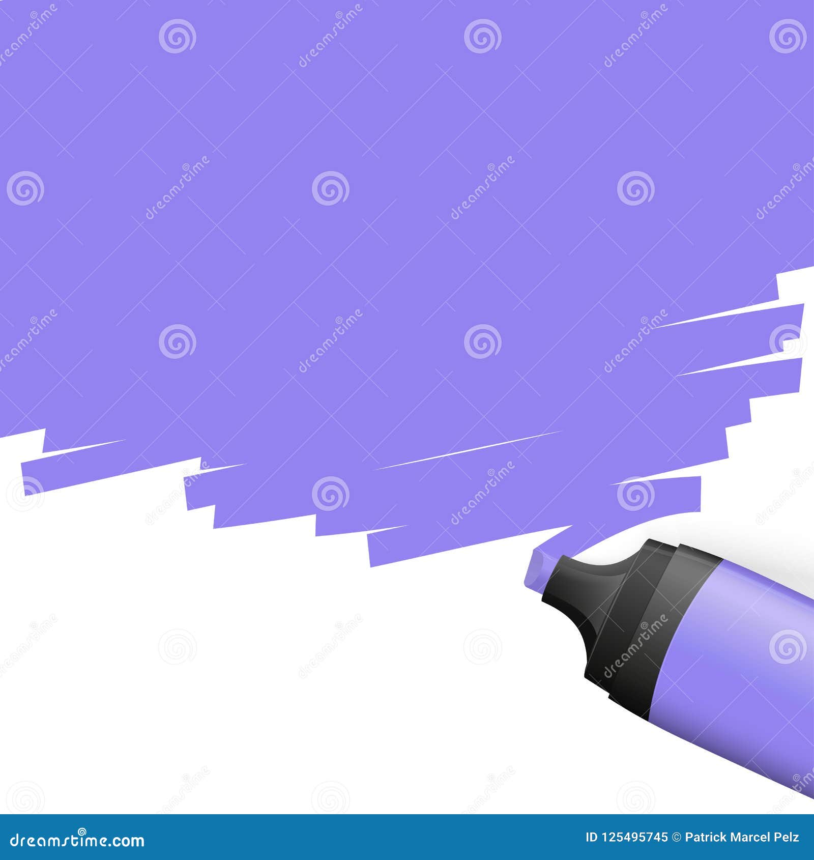 Colored Highlighter with Marking Stock Vector Illustration of marker