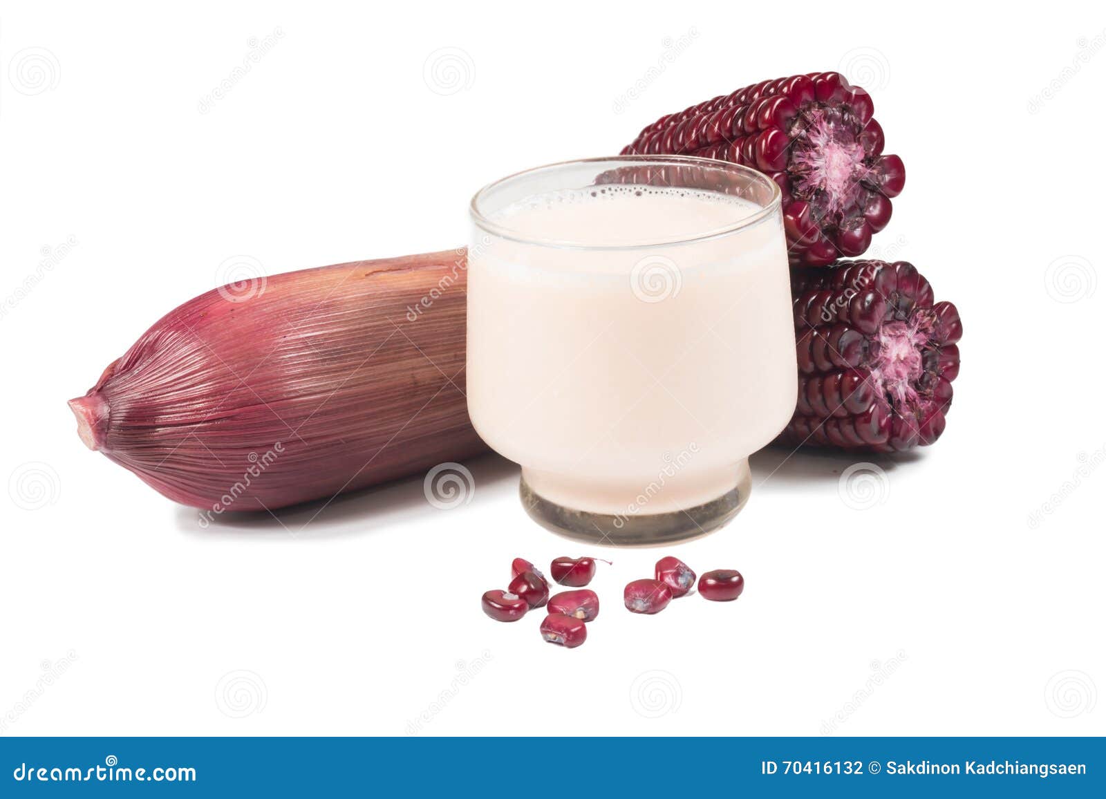 Purple Corn Cob and Corn Juice (corn Milk) Stock Photo Image of