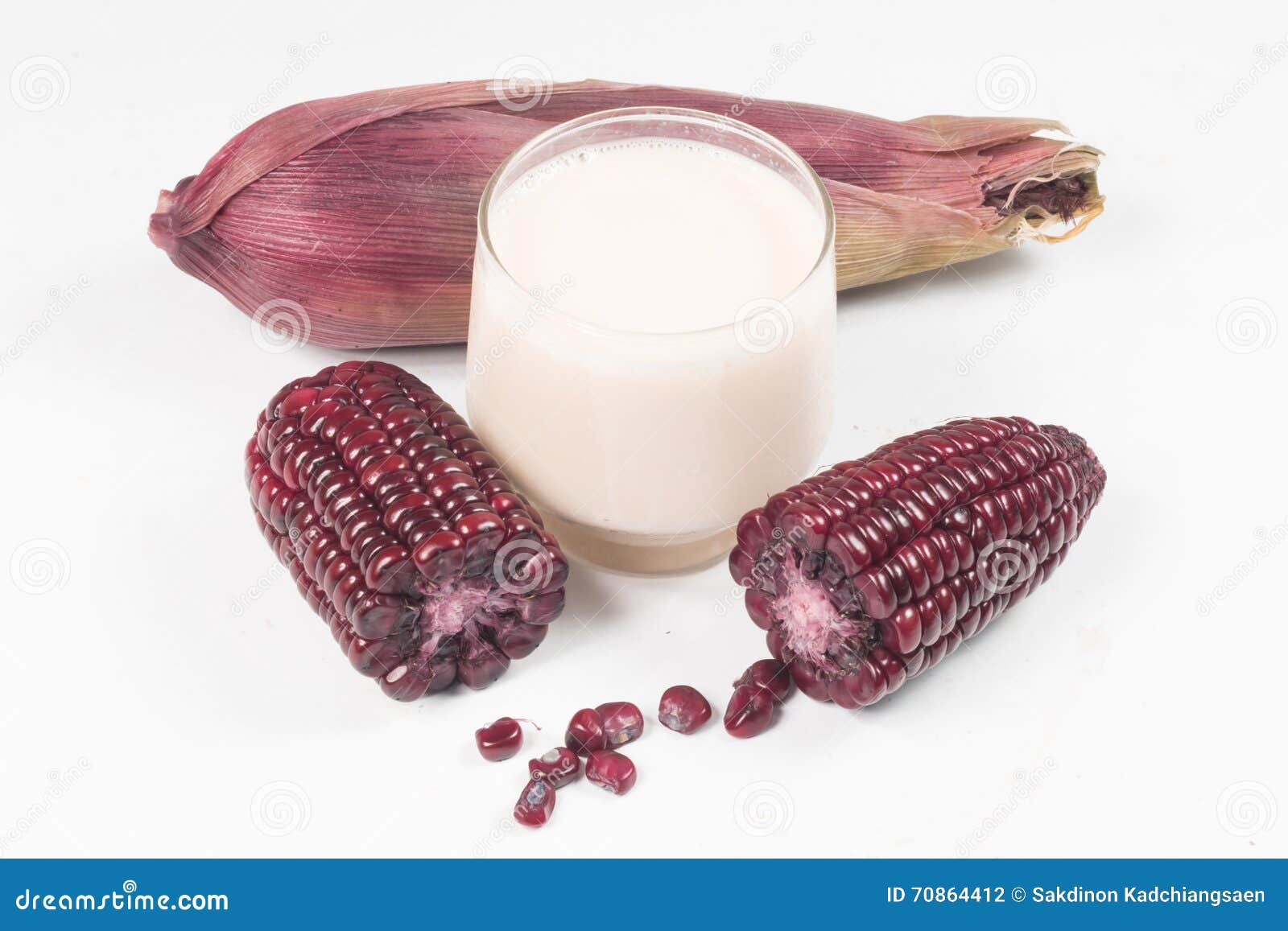 Purple Corn Cob and Corn Juice (corn Milk) Stock Photo Image of