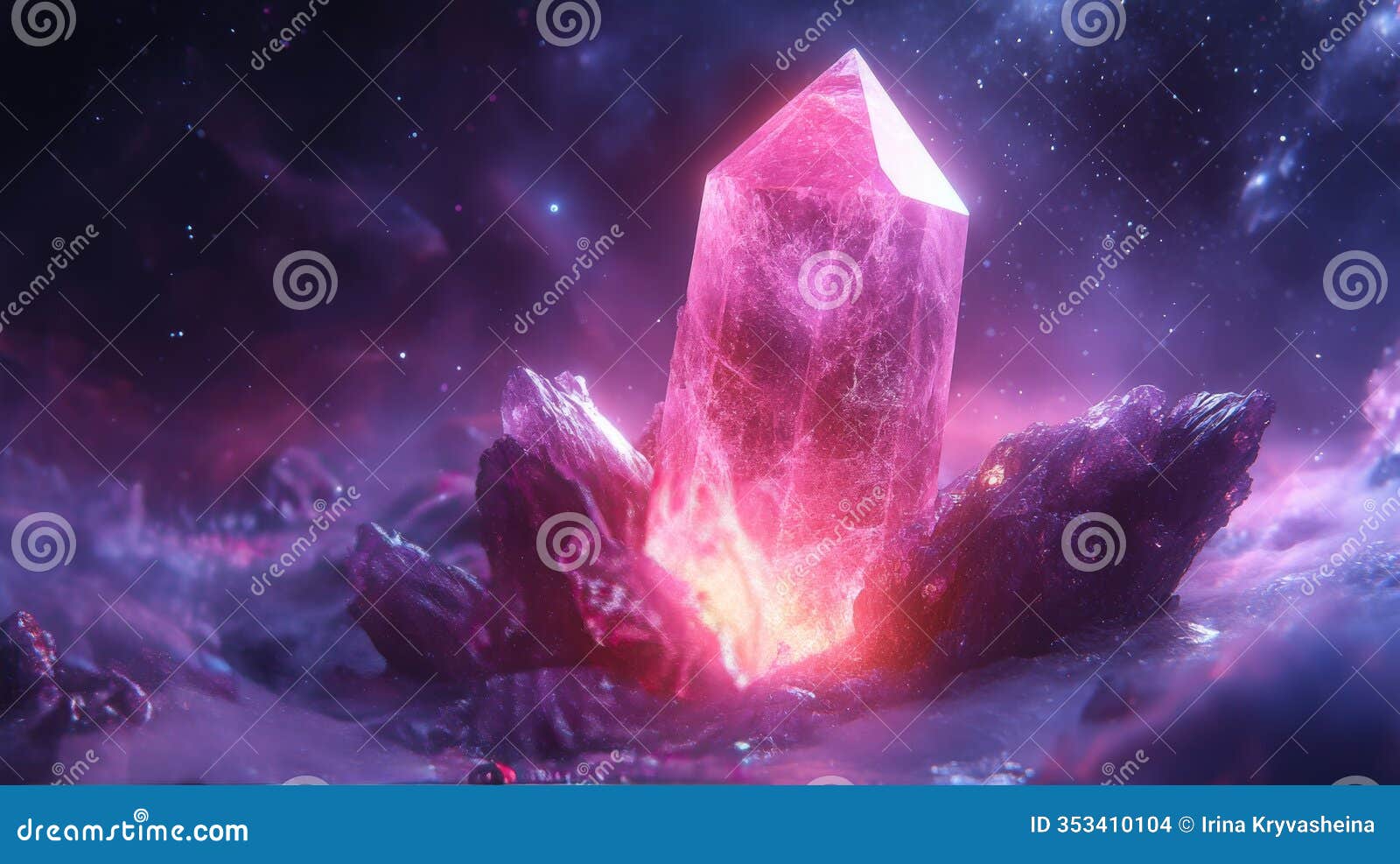 purple diamond sparkles in a mystical setting with shimmering light reflections