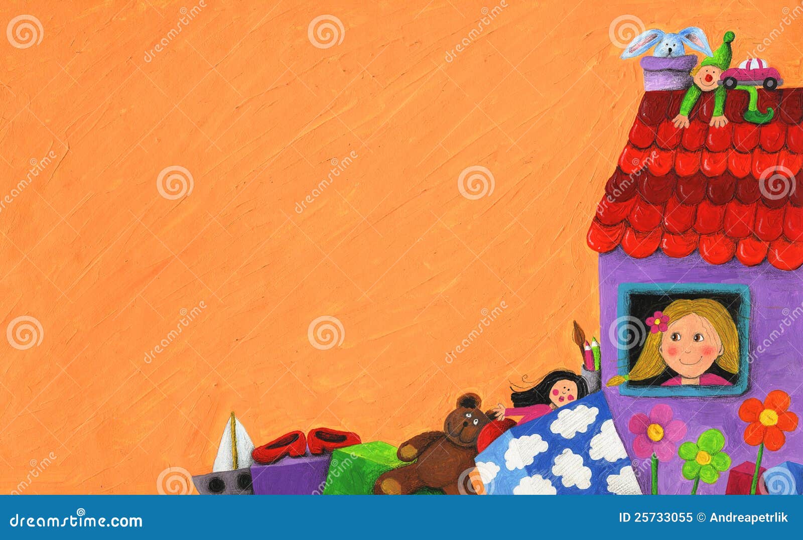 Doll House Cartoon House Clip Art Illustartion Vector Isolated