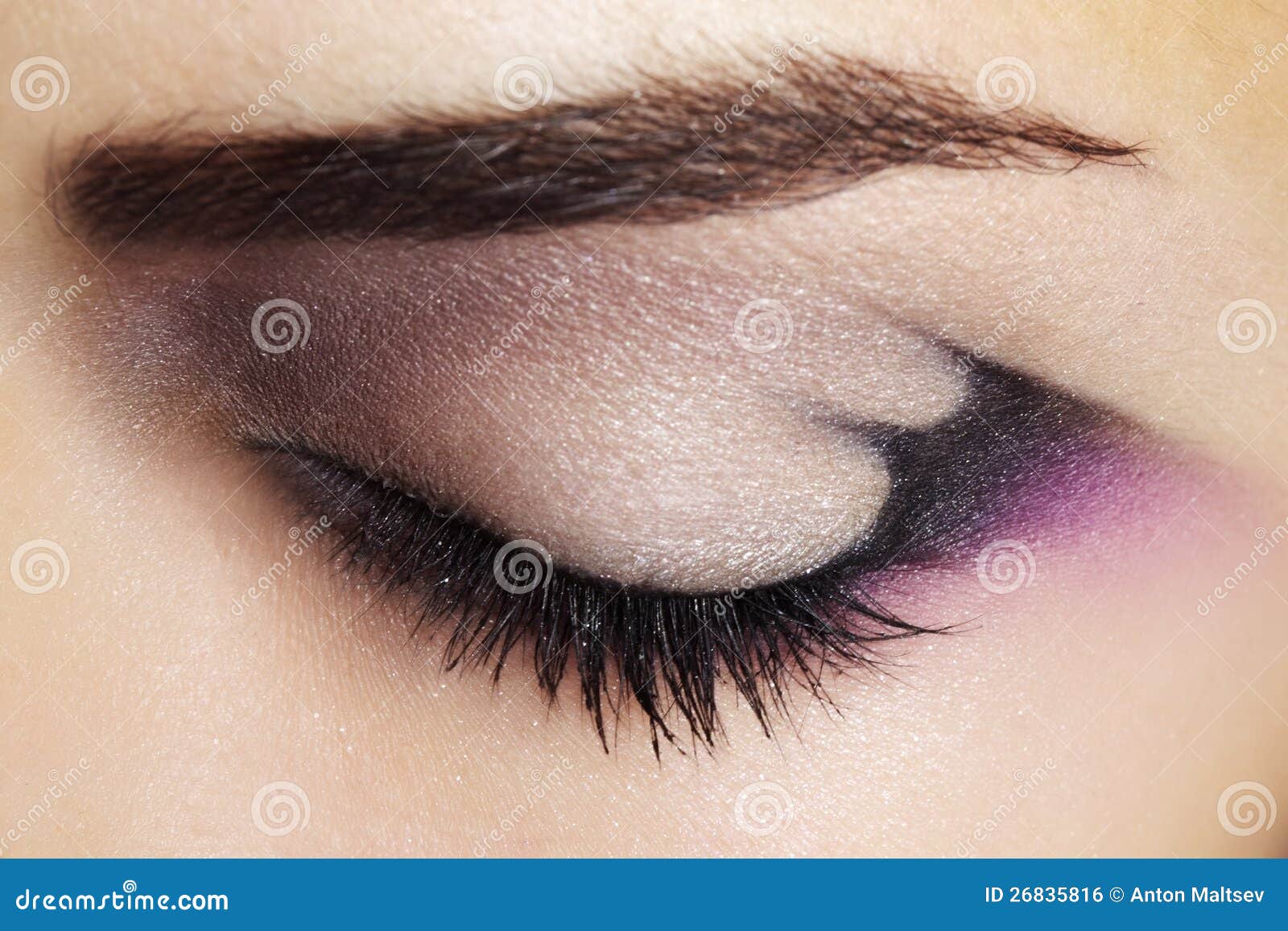 purple eye makeup stock photo. image of eyeshadows, girl
