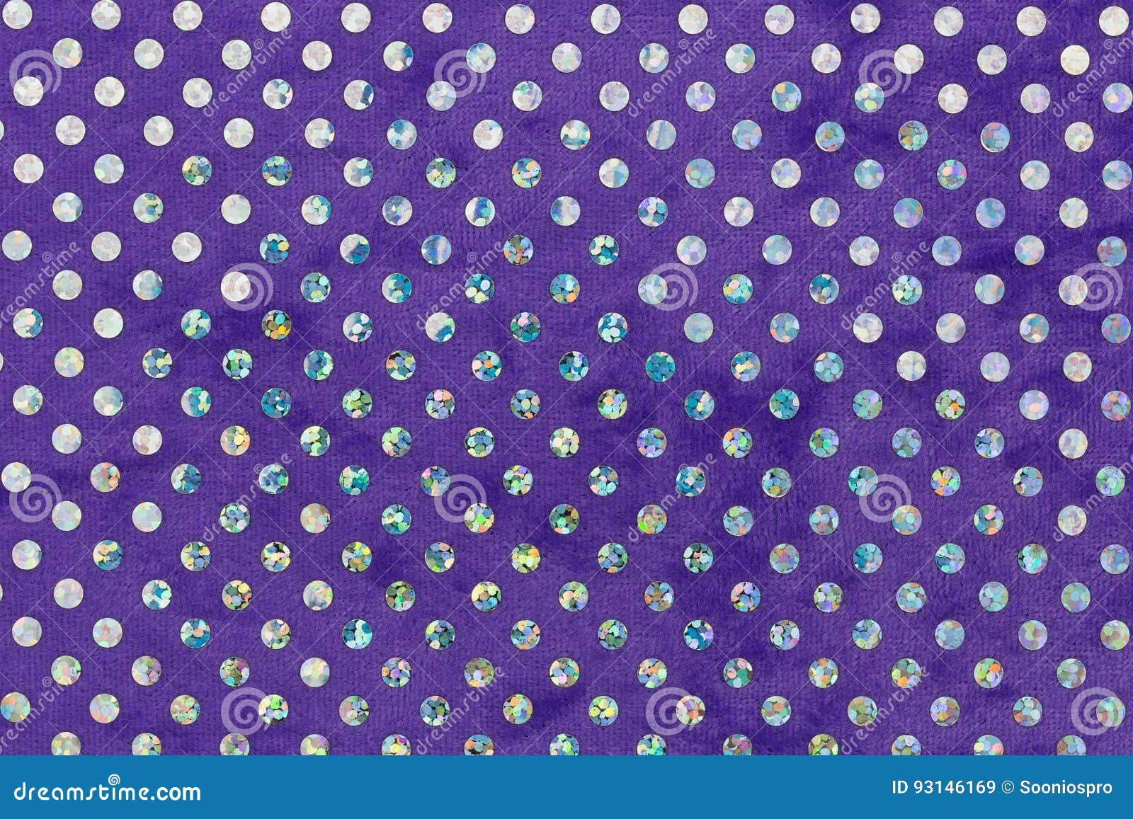 Purple Fabric with Brightly Colored Circles Stock Image Image of