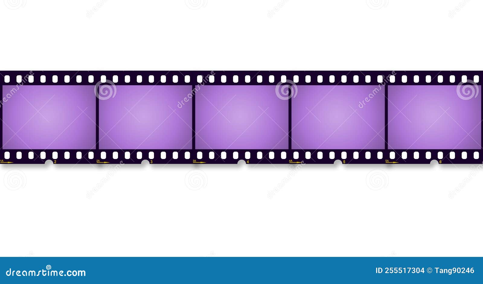 Purple Film Strip Template Isolated Stock Illustration Illustration