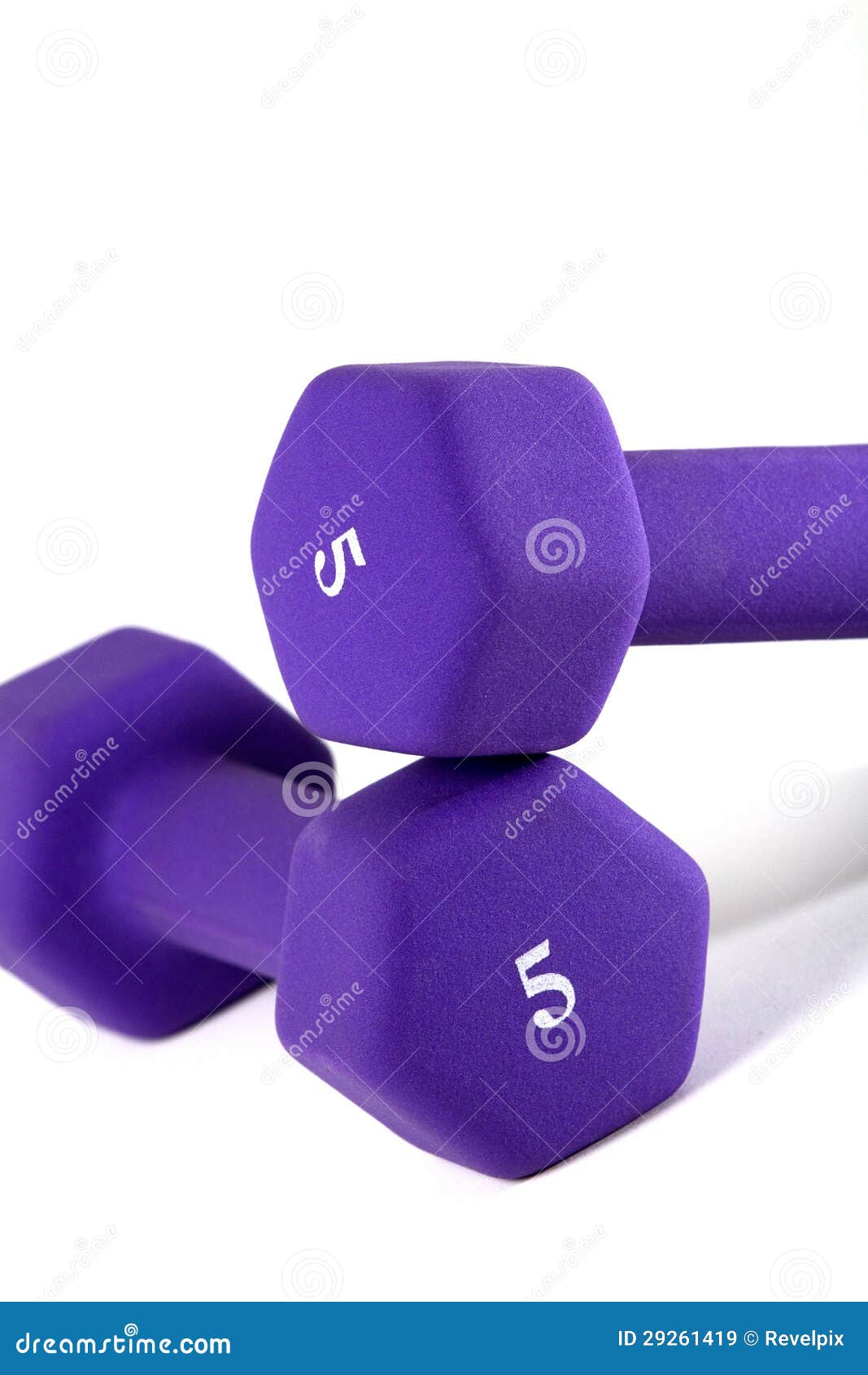 Purple Five Pound weights stock image. Image of power 29261419