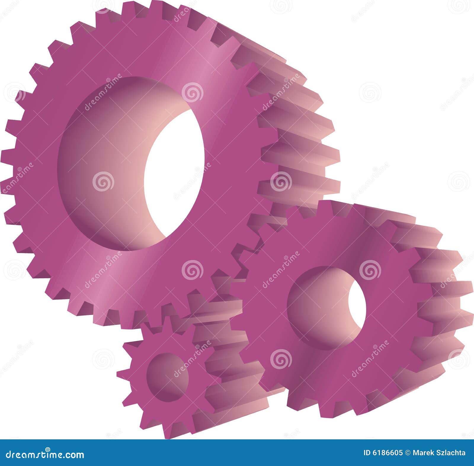 Purple gears stock vector. Illustration of clock, mechanism 6186605