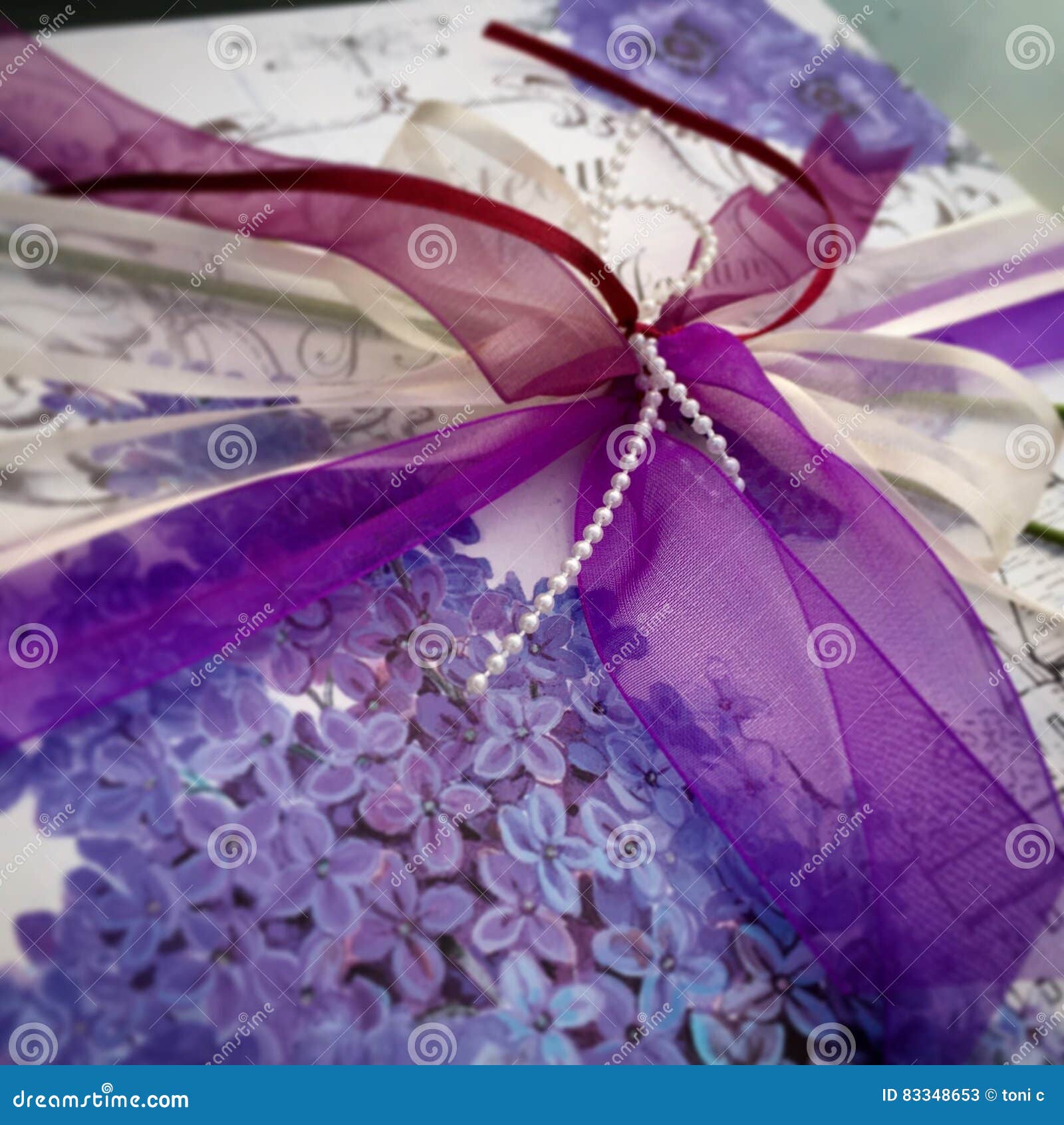 Purple gift wrap stock image. Image of purple, pearls 83348653