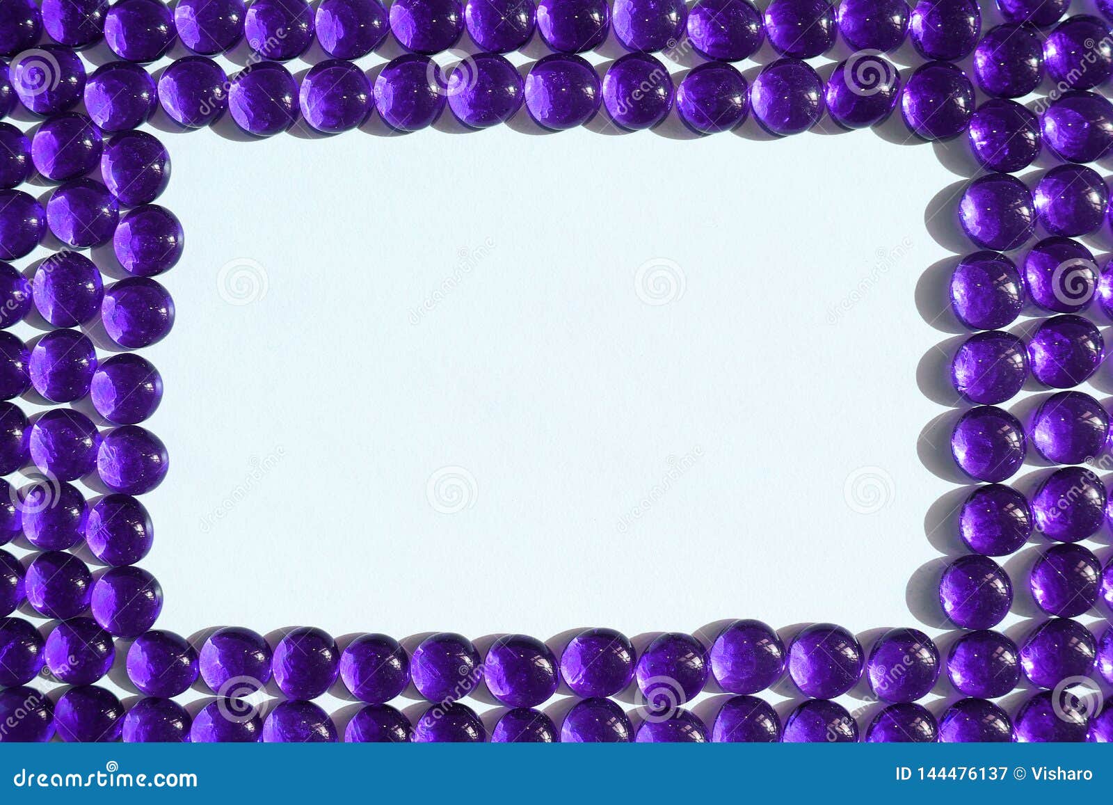 Purple Glass Stones Frame stock image. Image of luxury 144476137