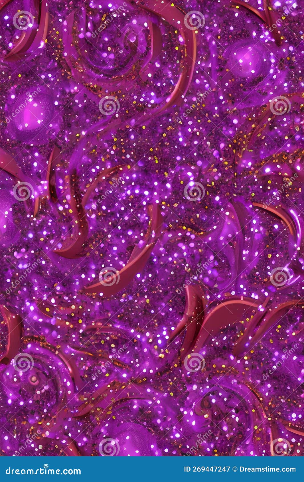 Purple Glitter Abstract Background AIGenerated Stock Illustration