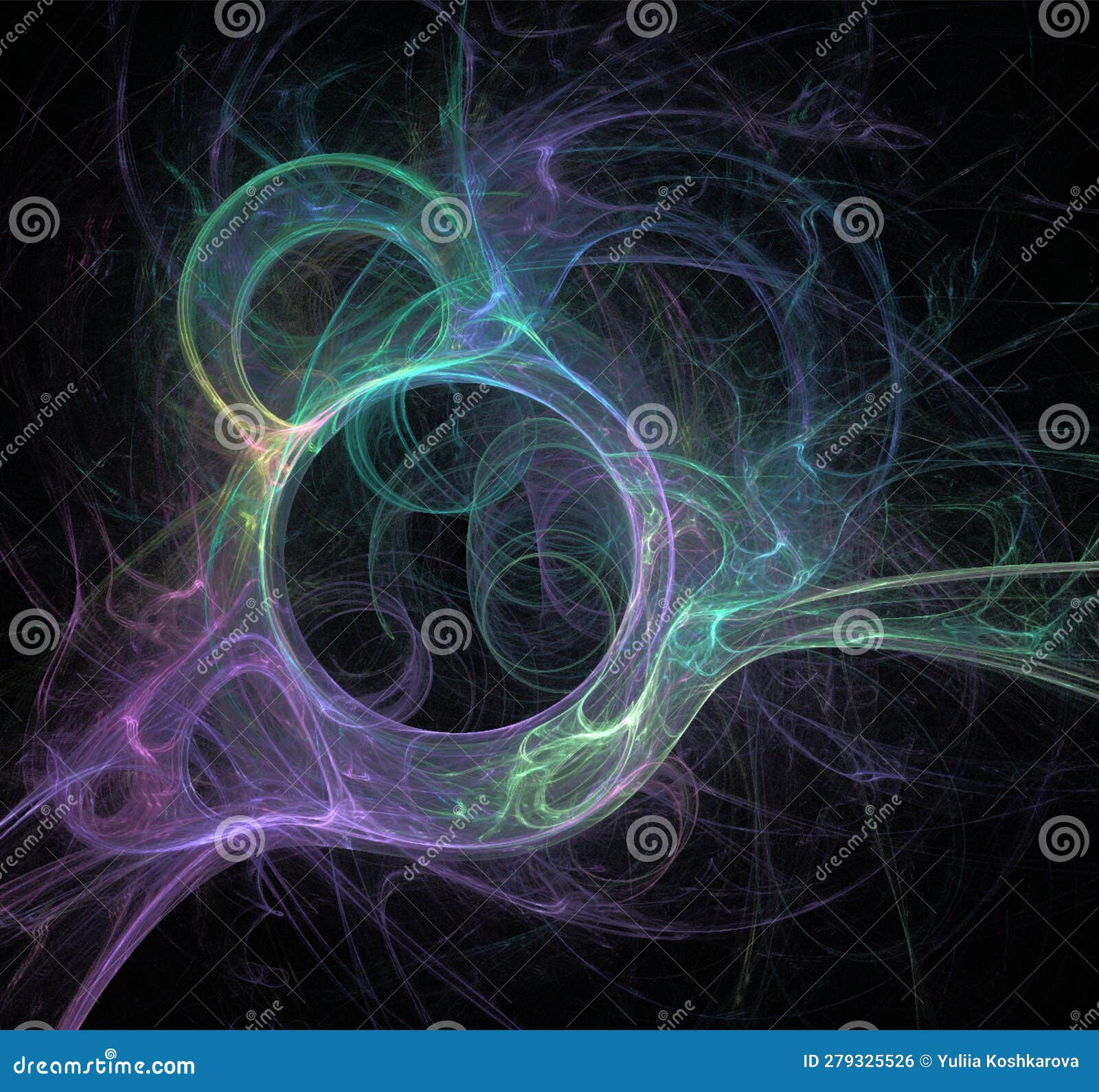 Purple and Green Abstract Background, Color Digital Graphics Stock Vector Illustration of wavy