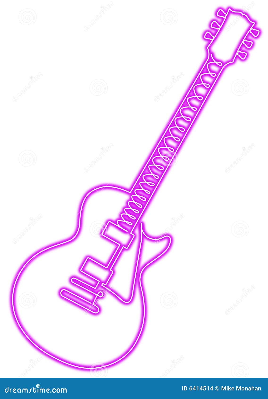 Purple guitar illustration stock vector. Illustration of space 6414514