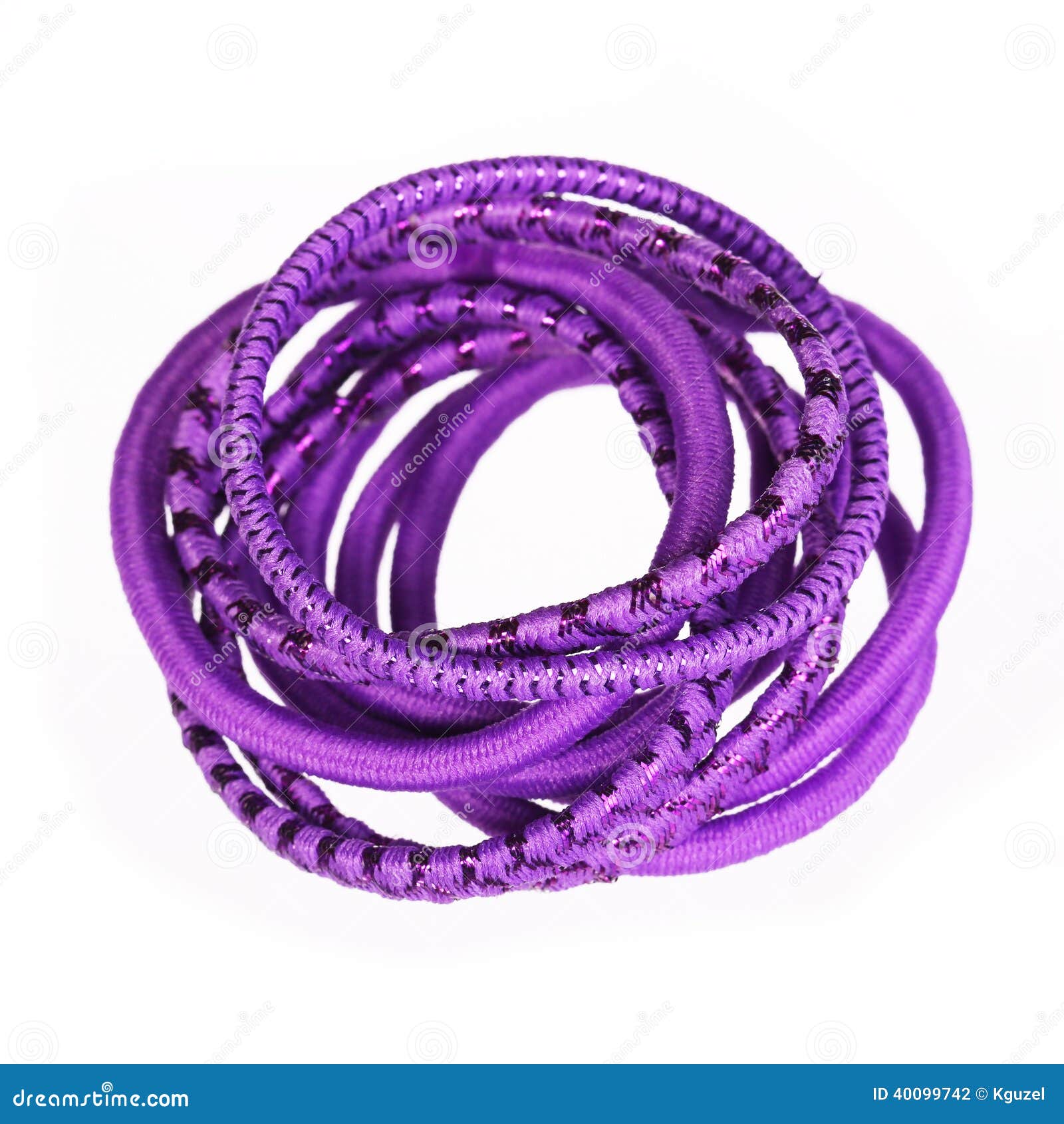 Purple Hair Bands Isolated. Stock Photo Image of accessory, round