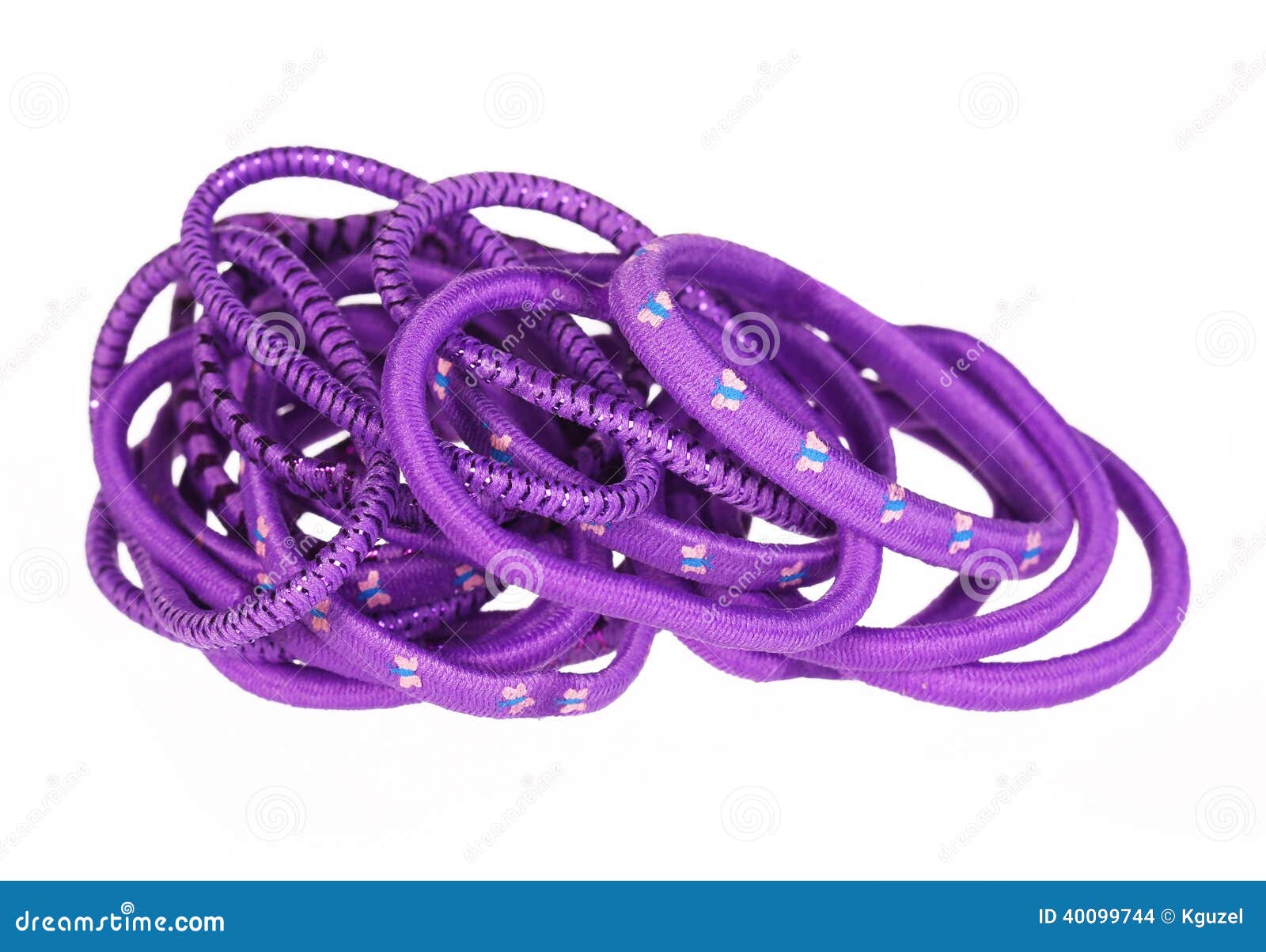 Purple Hair Bands Isolated. Stock Photo Image of flexibility, purple