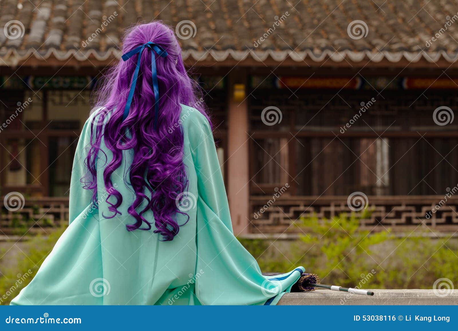Purple hair girl stock photo. Image of girl, enjoy, purple - 53038116