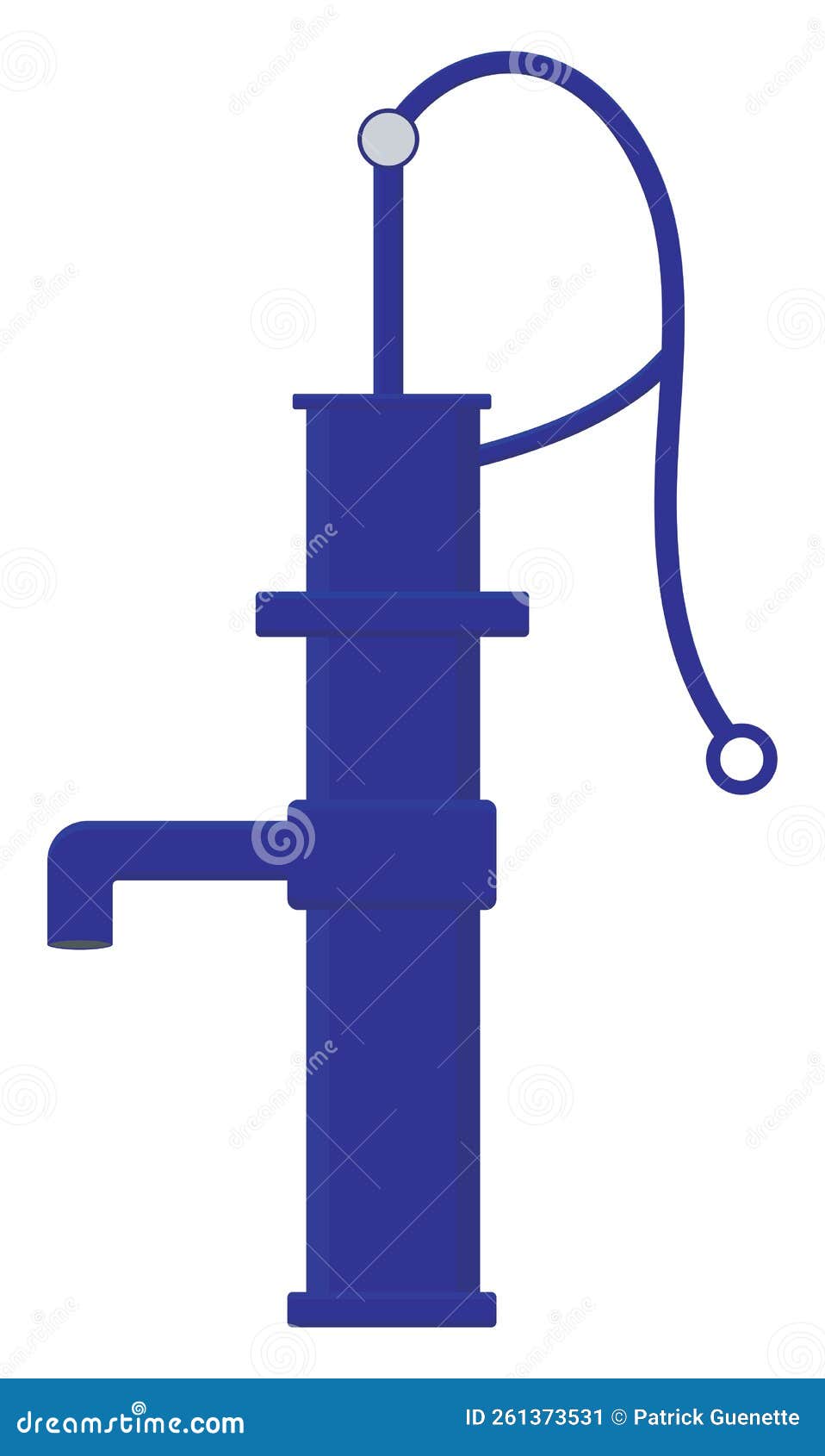 Purple Hand Water Pump, Icon Stock Vector Illustration of plastic