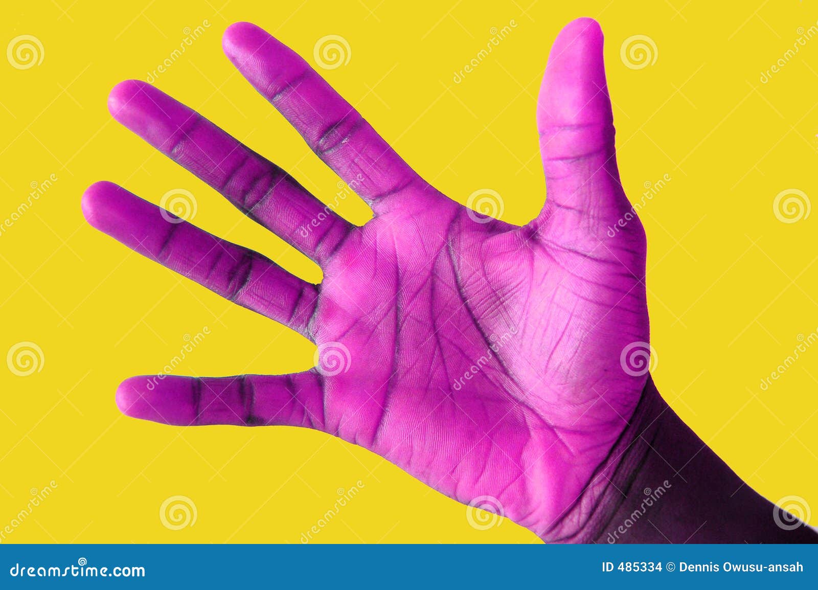 Purple Handed stock photo. Image of look, hurry, freeze 485334