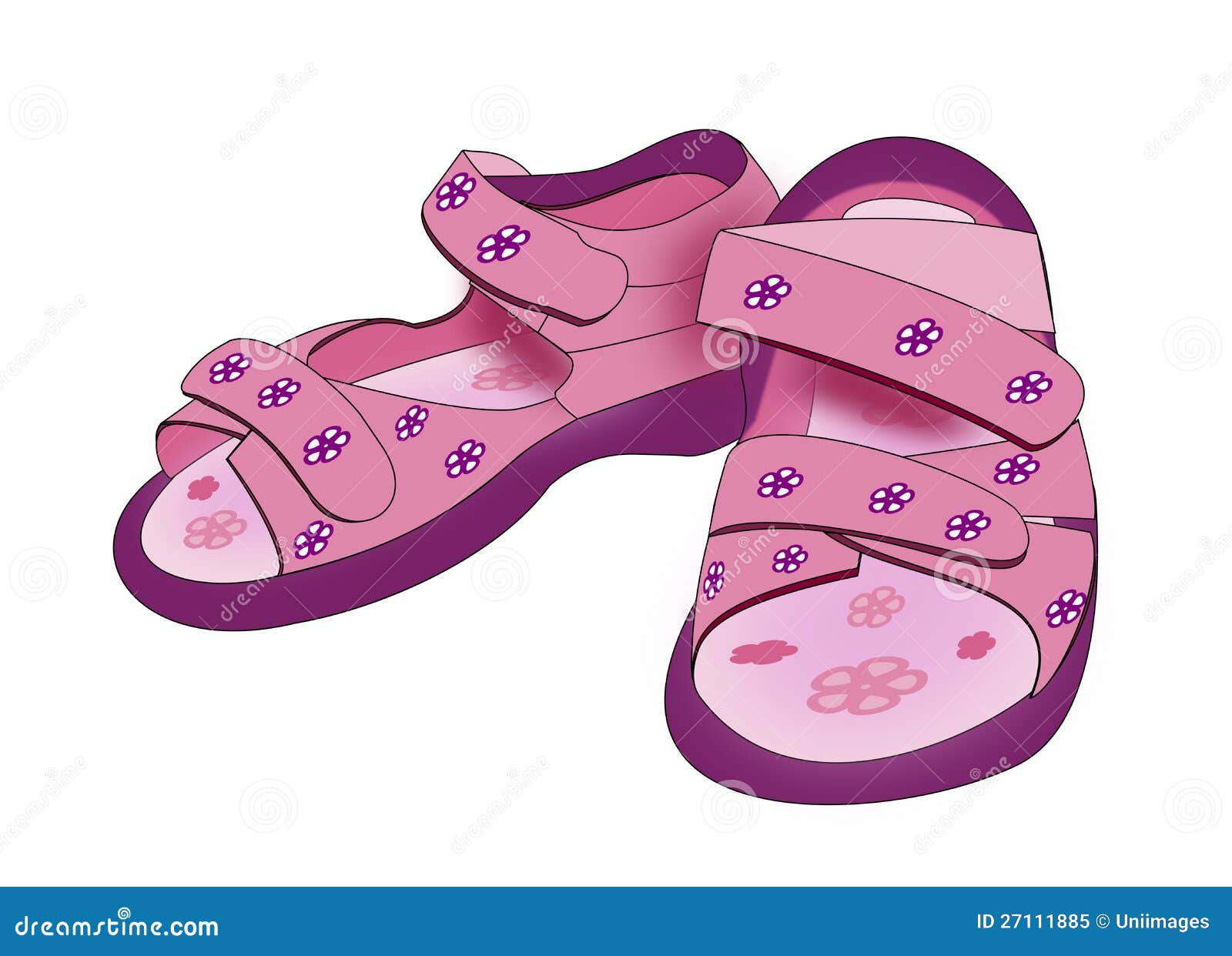purple kids sandals