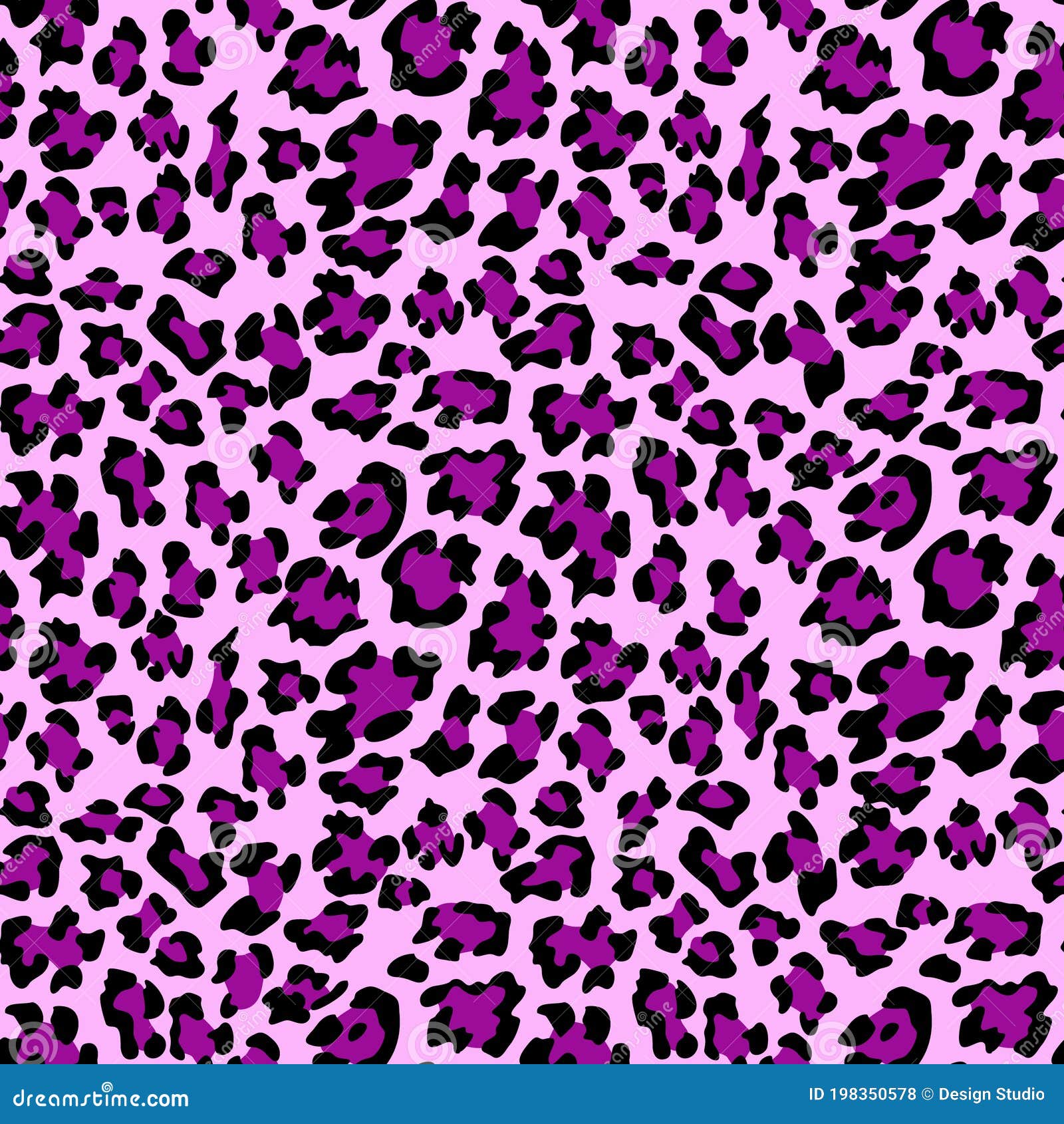 Purple Leopard Print Background. Animal Seamless Pattern with Hand ...