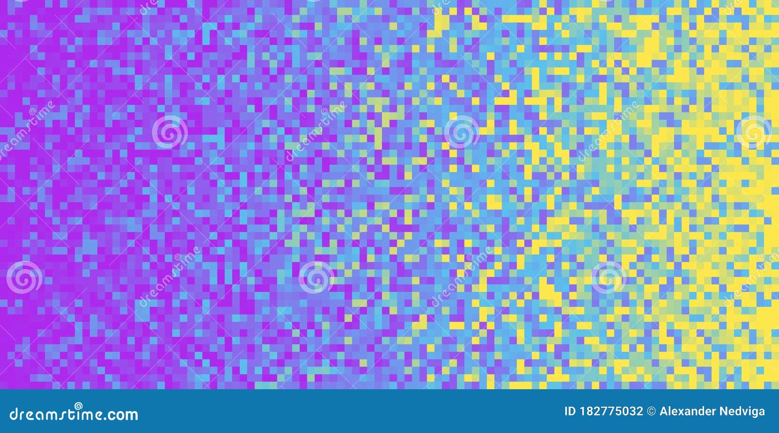 Purple Lilac Yellow Pixilated Gradient Background Stock