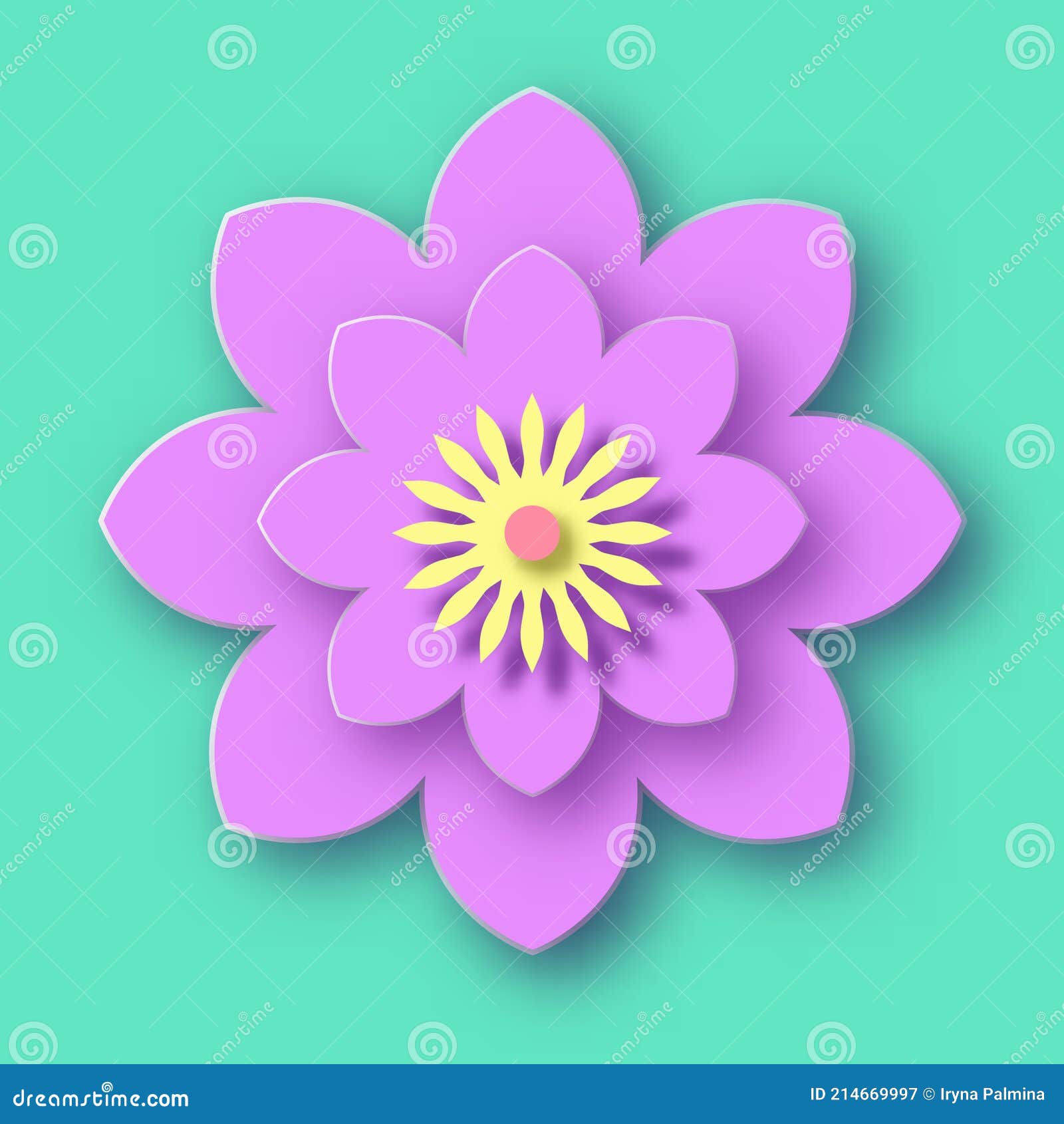 Flower lotus are cut from paper for decorations Vector Image