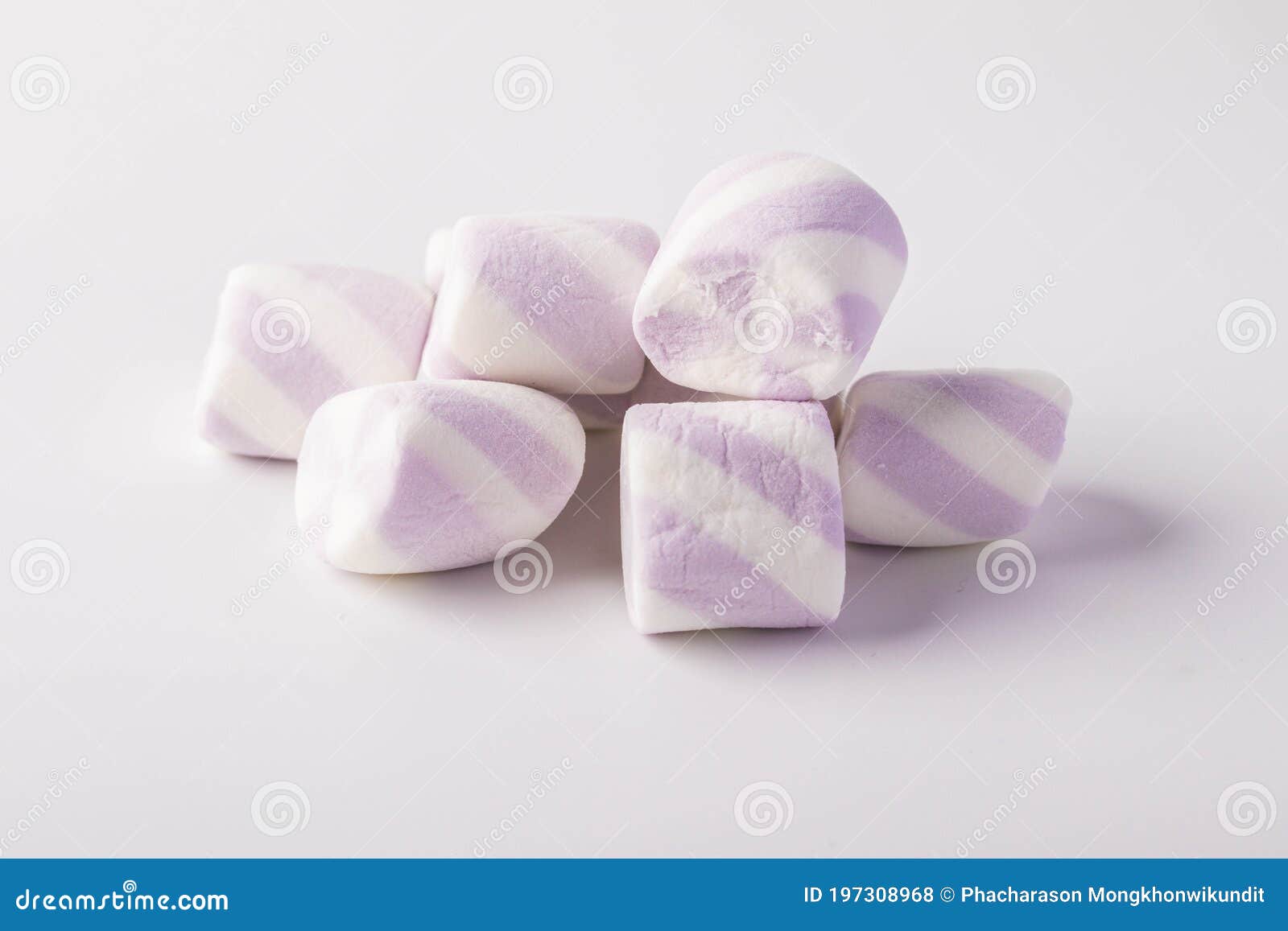 Purple Marshmallow Candy on a White Background Stock Photo Image of