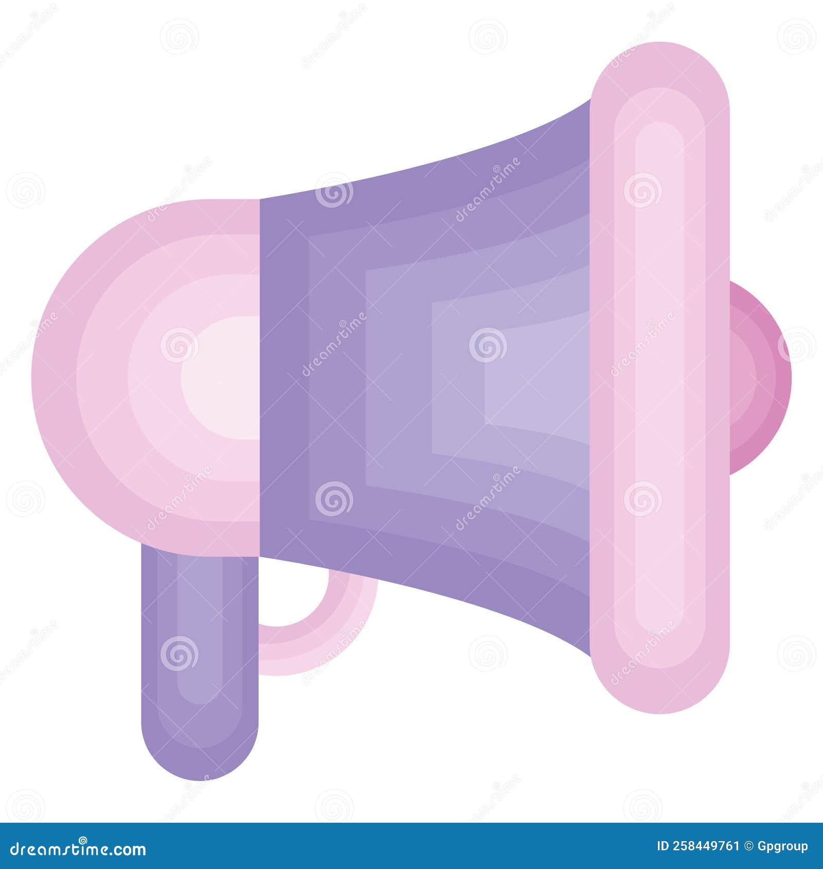Purple megaphone design stock vector. Illustration of broadcasting