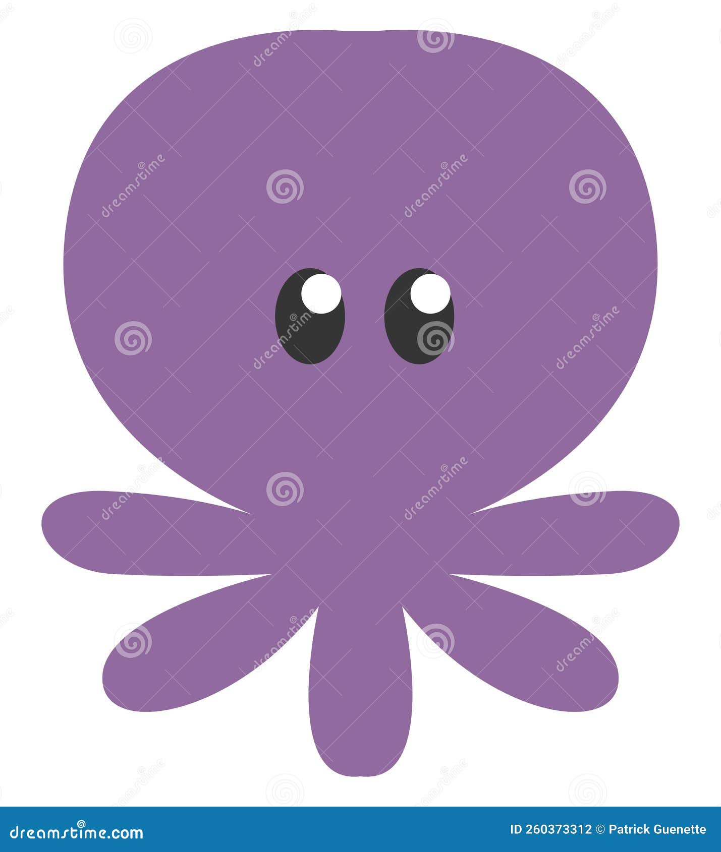 Purple octopus, icon stock vector. Illustration of isolated 260373312