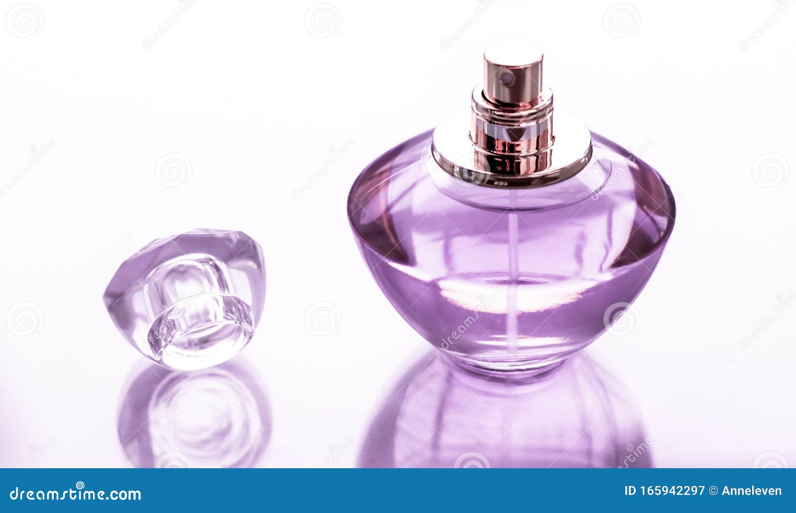 purple flower perfume bottle