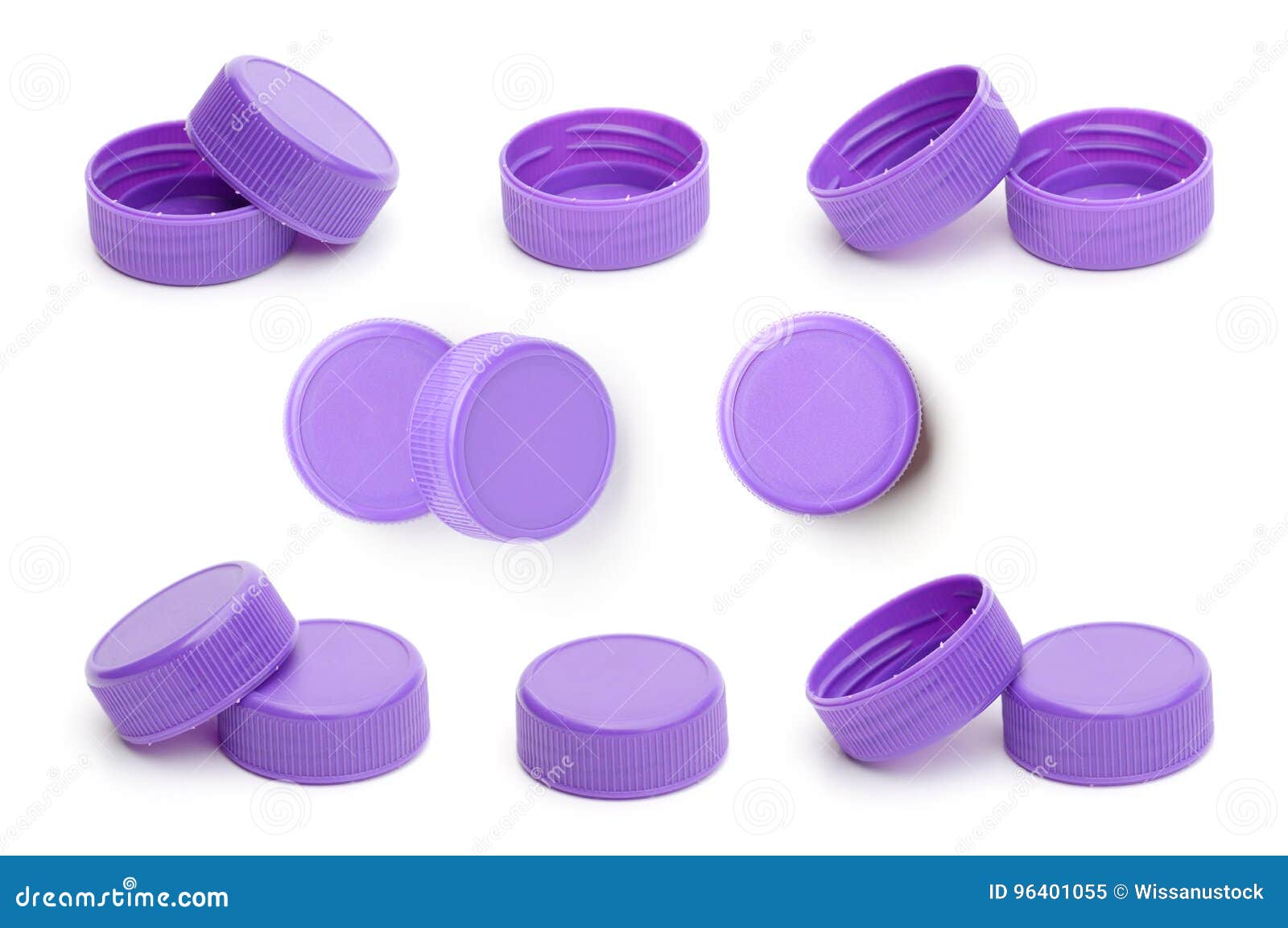 Purple Plastic Bottle Cap on White Background Stock Image Image of