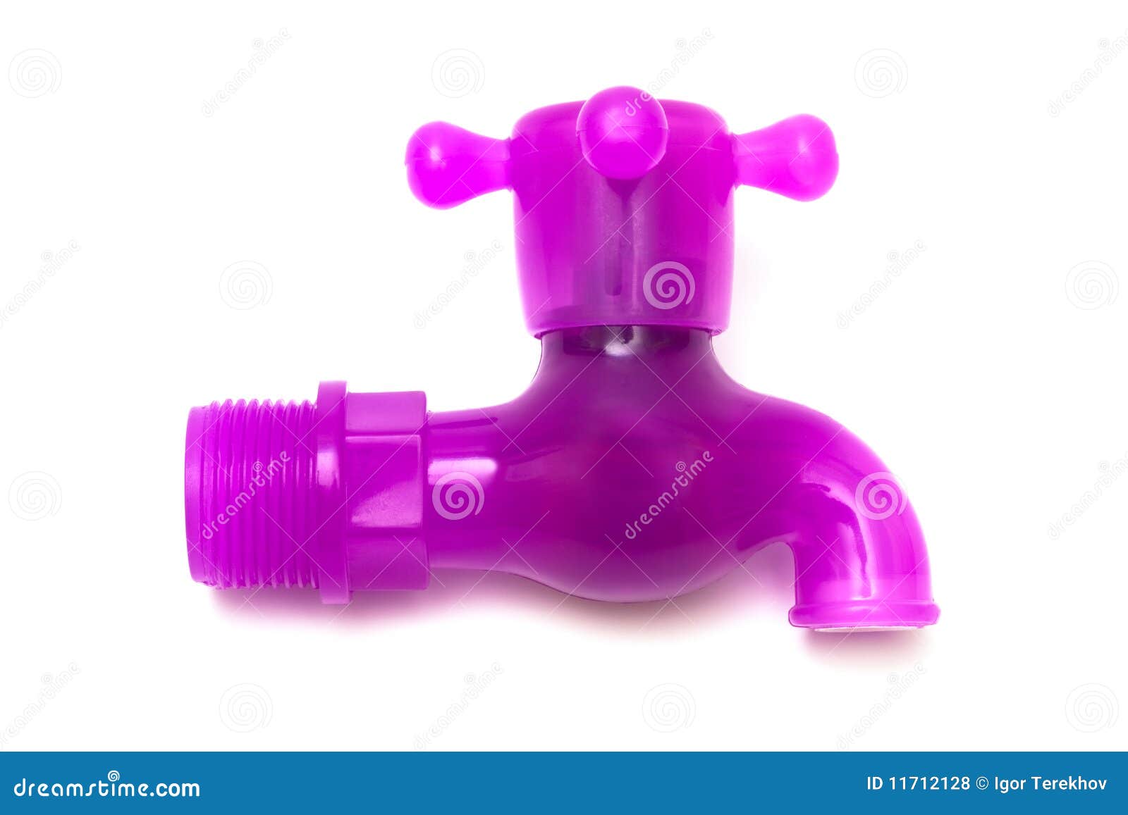 Purple plastic faucet stock photo. Image of white, lever 11712128