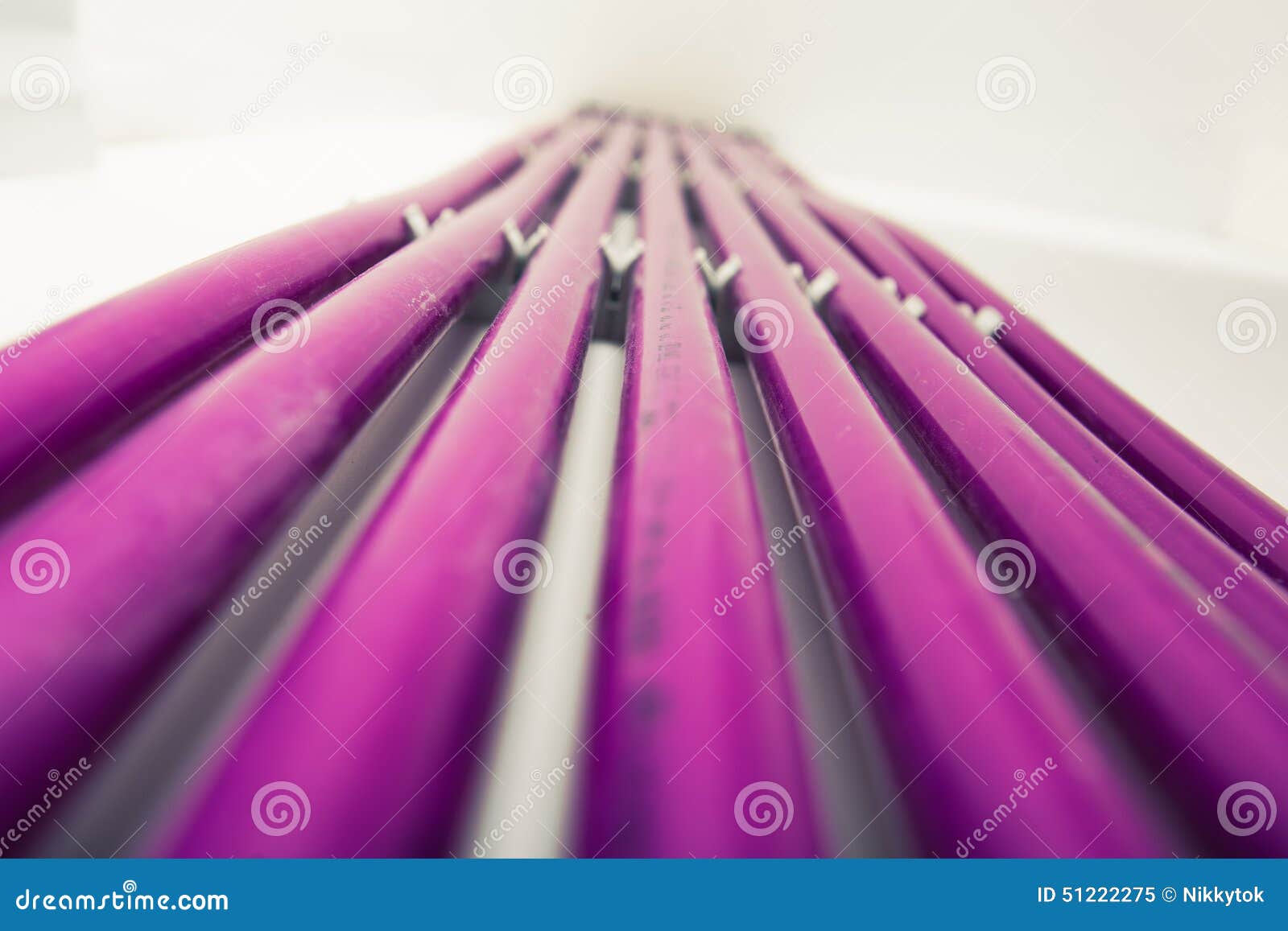 Purple Plastic Pipes of Underfloor Heating System Stock Image Image