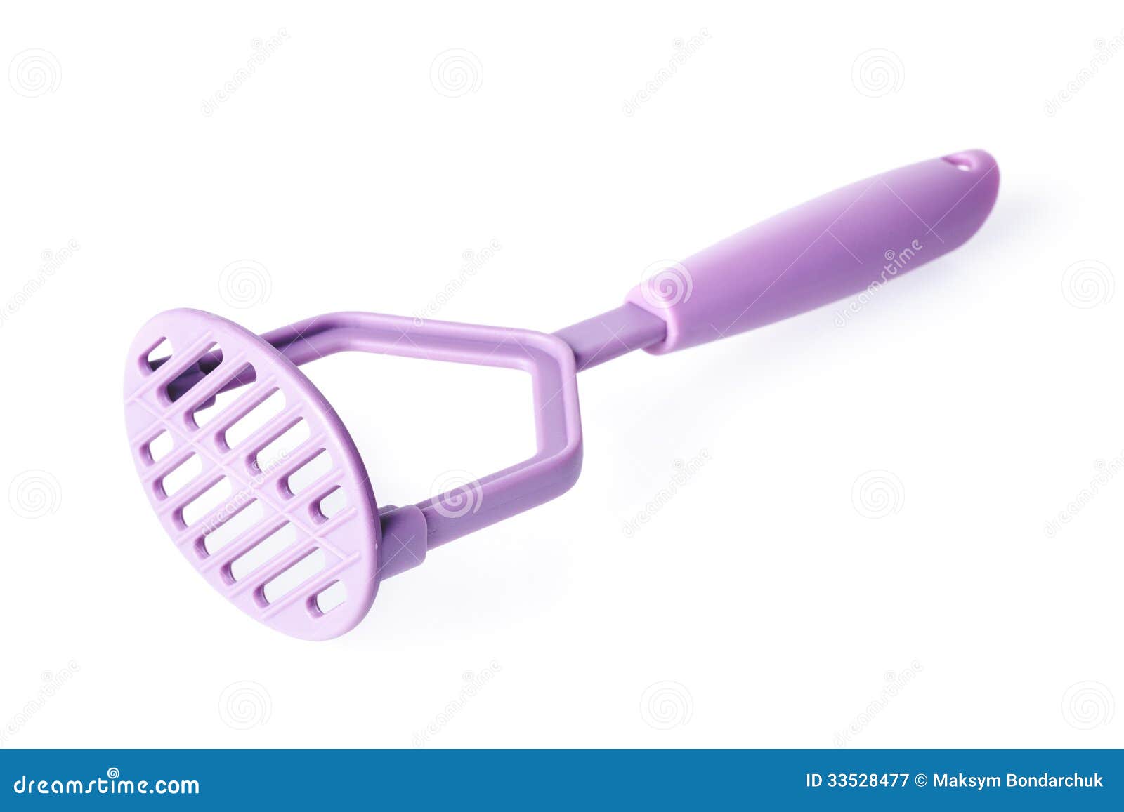 Purple Plastic Potato Masher Isolated on White Stock Image Image of