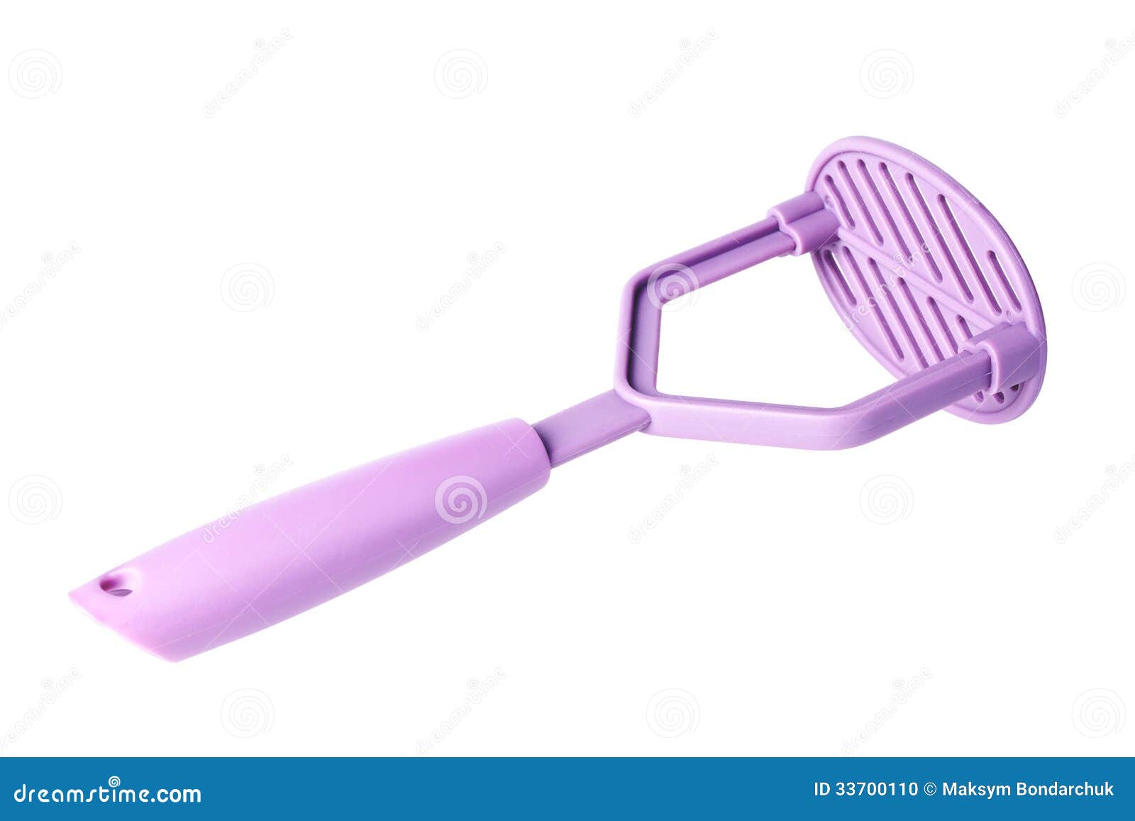 Purple Plastic Potato Masher Isolated on White Stock Photo Image of