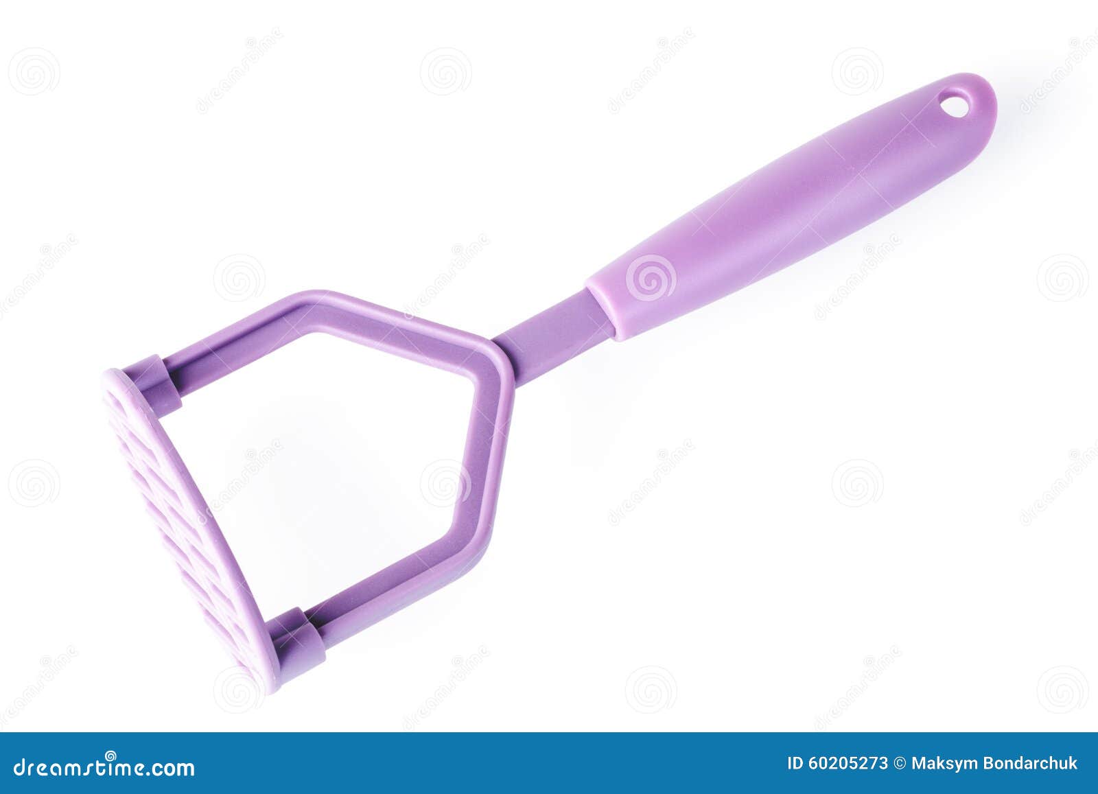Purple Plastic Potato Masher Isolated on White Stock Image Image of