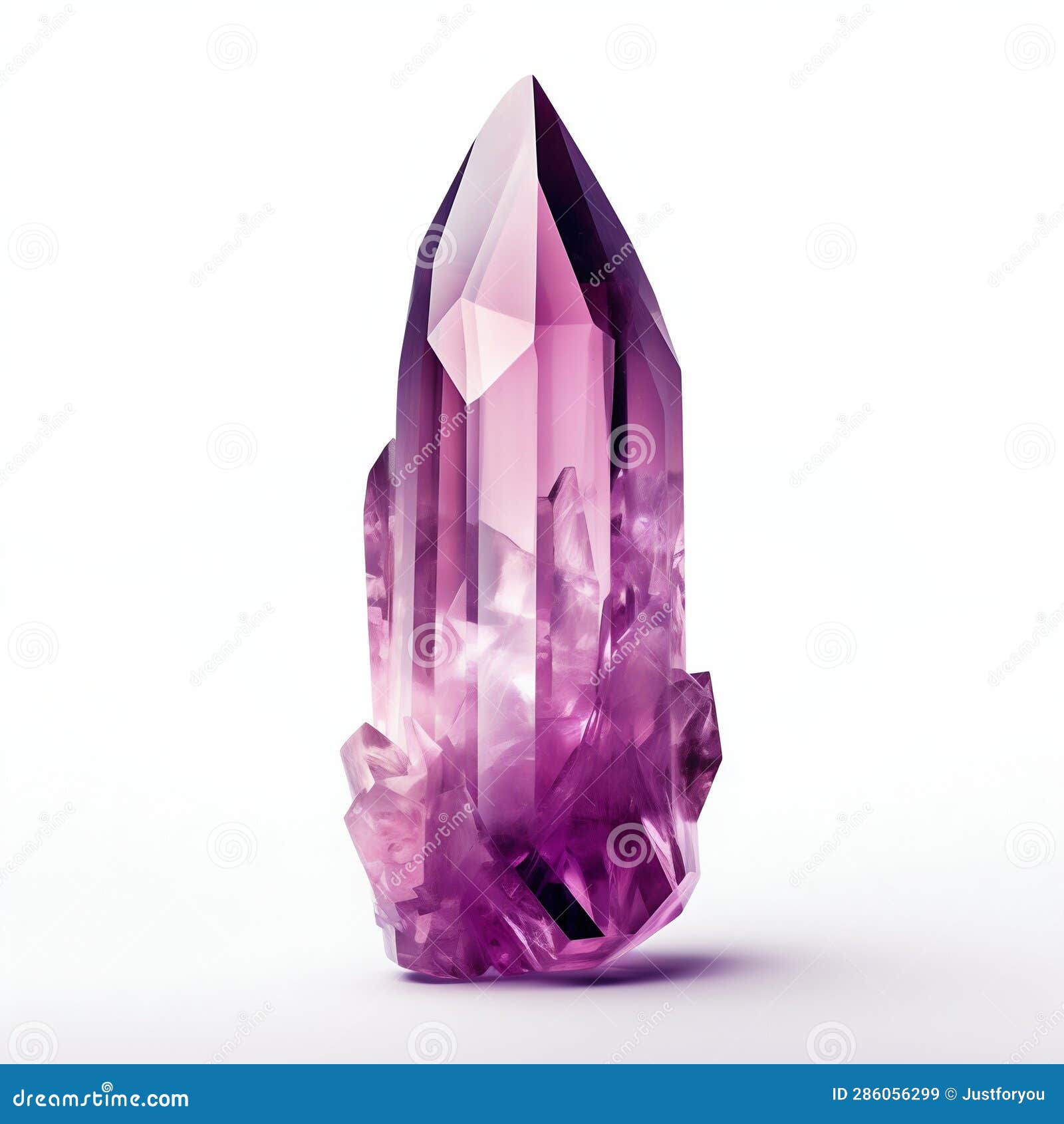 Purple Quartz Crystal Isolated on White Background. Generative Ai Stock ...