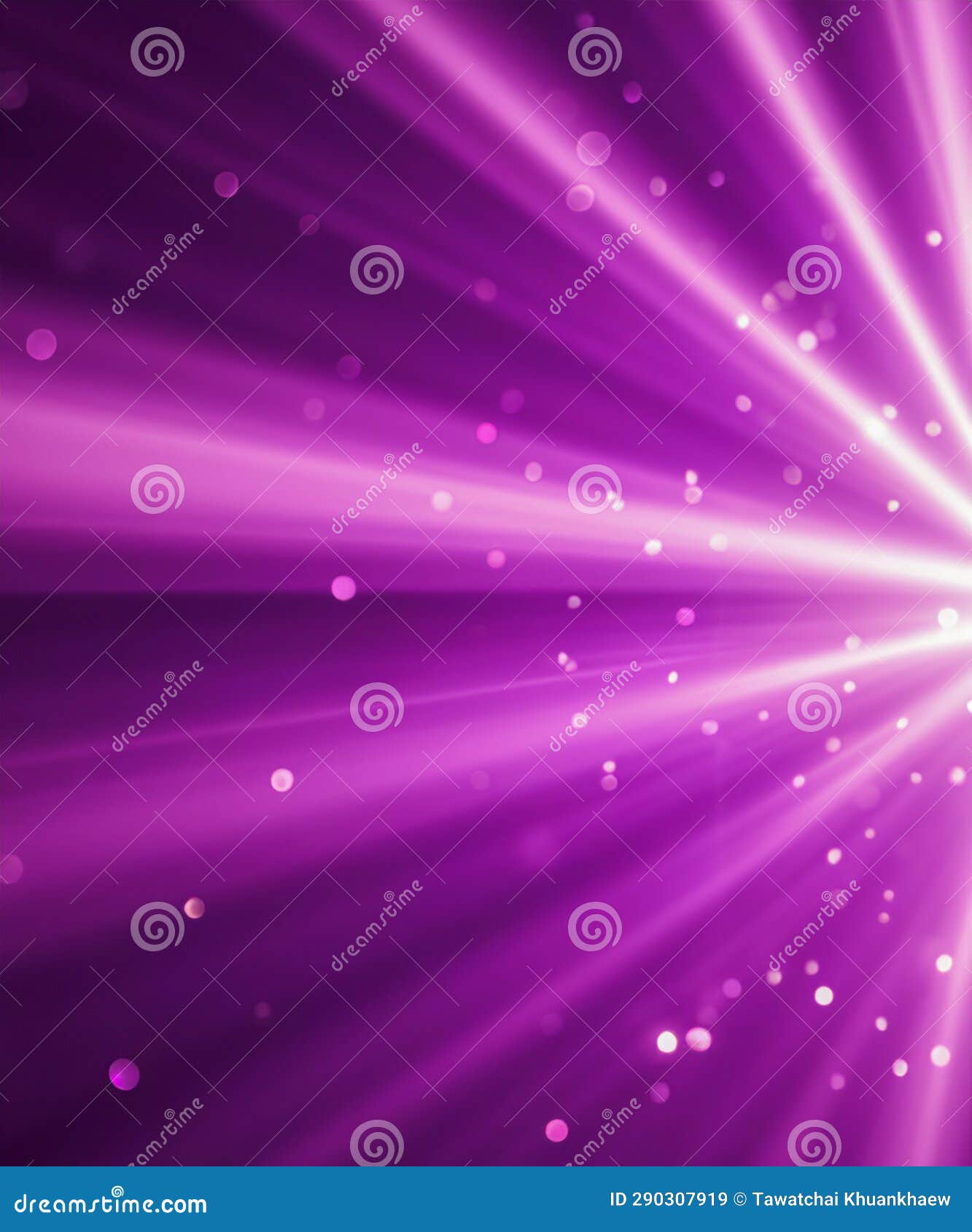 Purple Rays and Pink Light Beame with Glitter Light. Generative AI