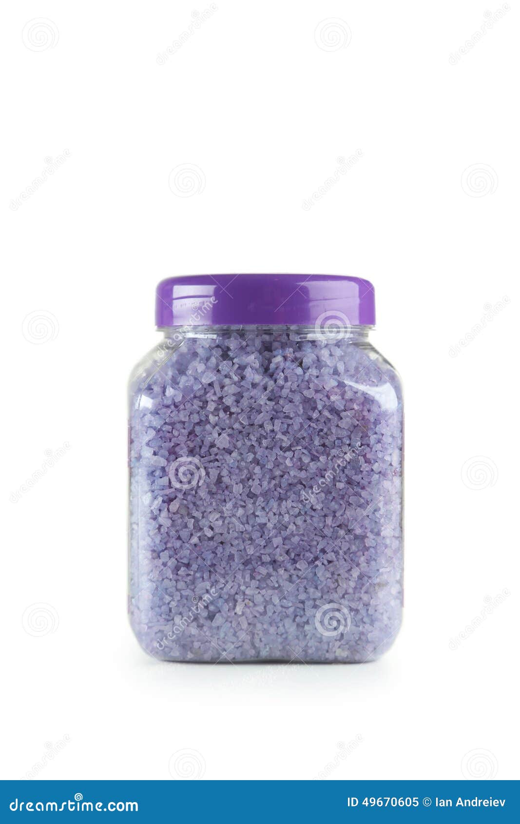 Purple Sea Salt in Bottle Isolated on a White Stock Image Image of
